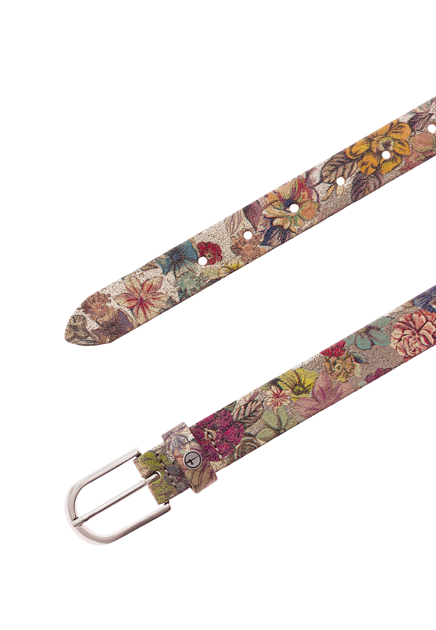Tamaris Ceinture en cuir »"Cathy Silver"« stilvolles Leo-Muster, hochwertiges Rindleder mit Vintage-Finish