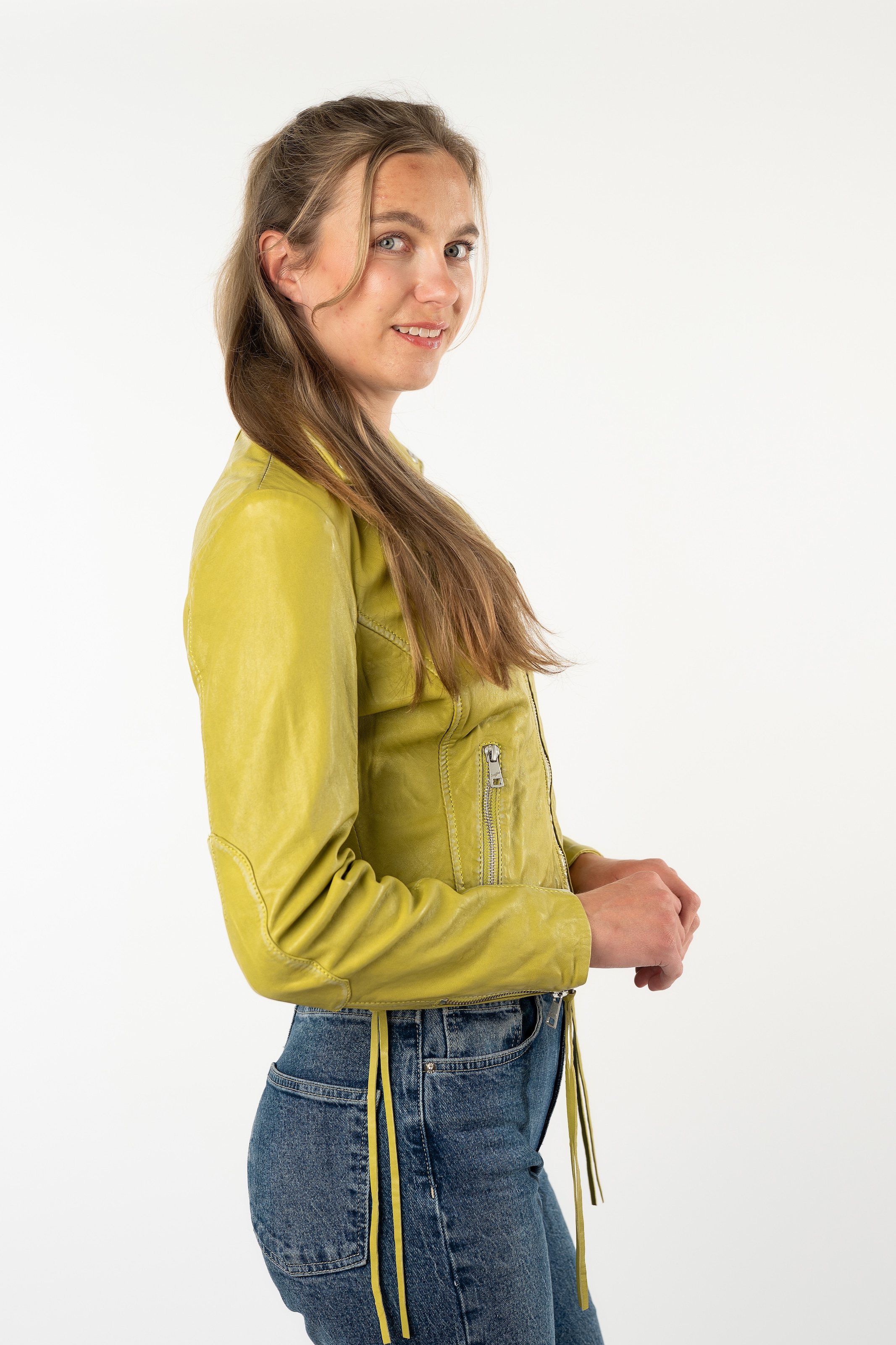 Mauritius Lederjacke »MWBatuh« mit Fransen-Details, Reverskragen