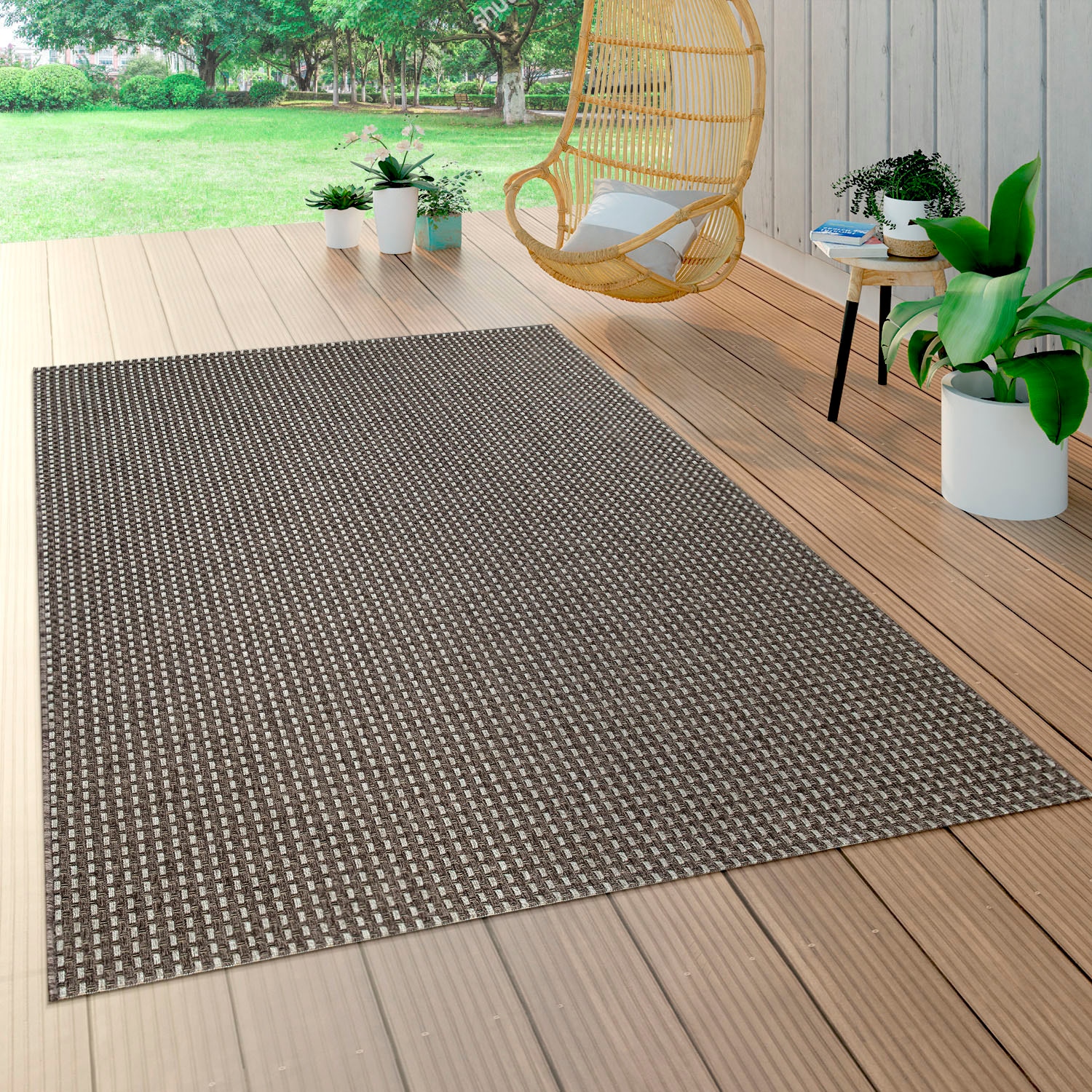 Image of Paco Home Teppich "Waregem 622" rechteckig 4 mm Höhe Flachgewebe, Sisal-Optik, In- und Outdoor geeignet, Wohnzimmer
