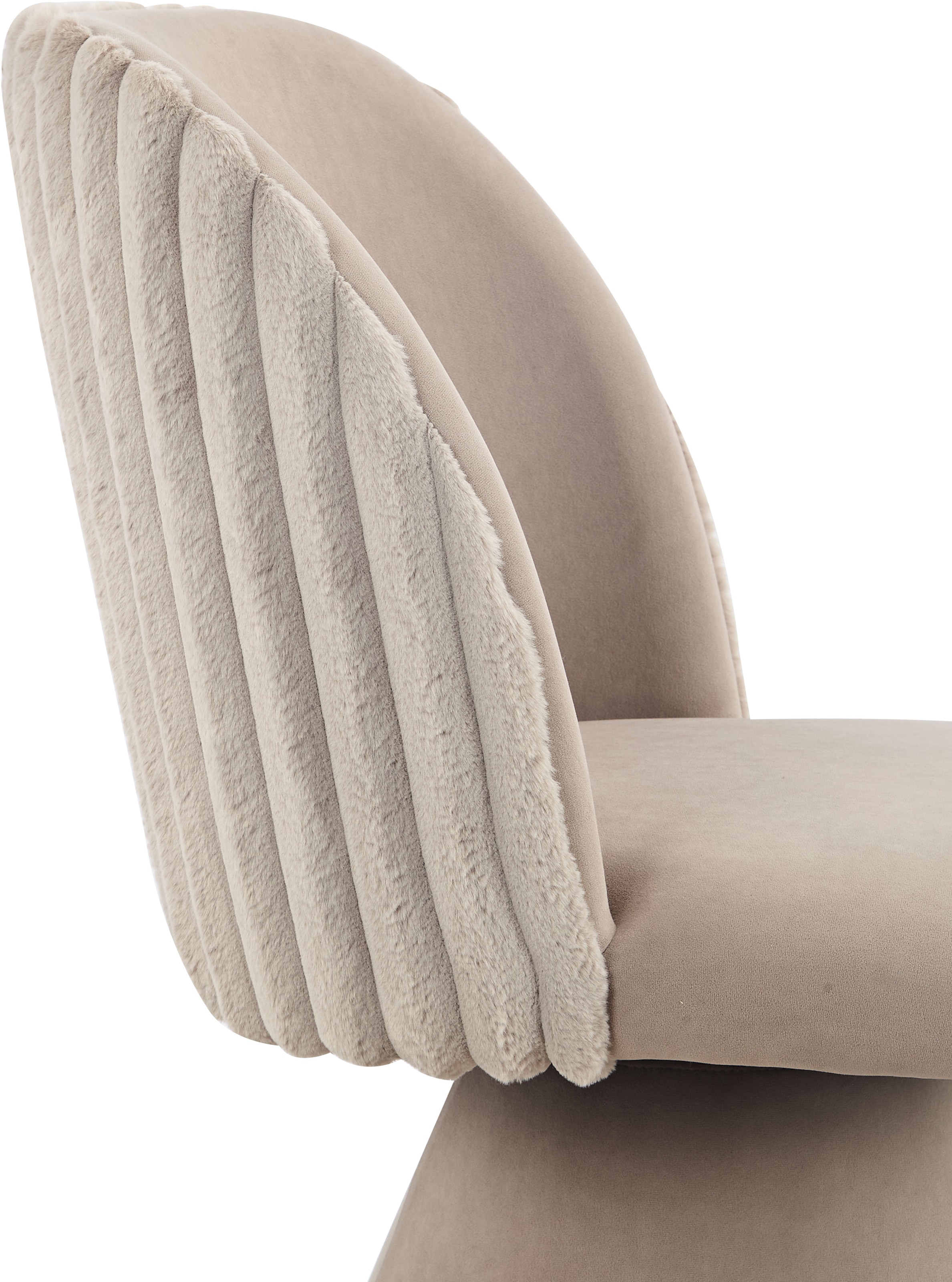 HELA Chaise de salle à manger »BARI I Drehstuhl« (Ensemble) 1 cuis360° drehbar, Polsterfuss, Materialkombi, Aussen Felloptik Innen Velvet