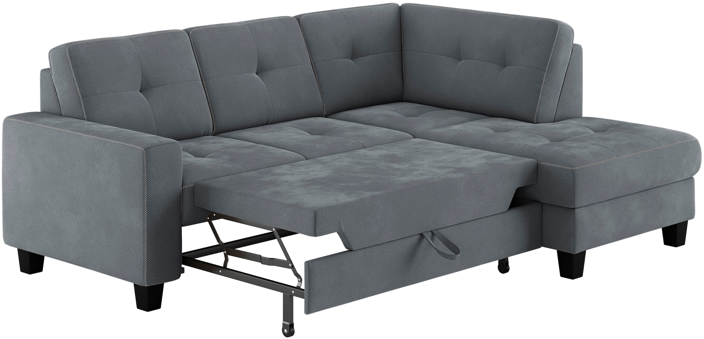 Places of Style Ecksofa »Varese«, Kreuznaht in beige