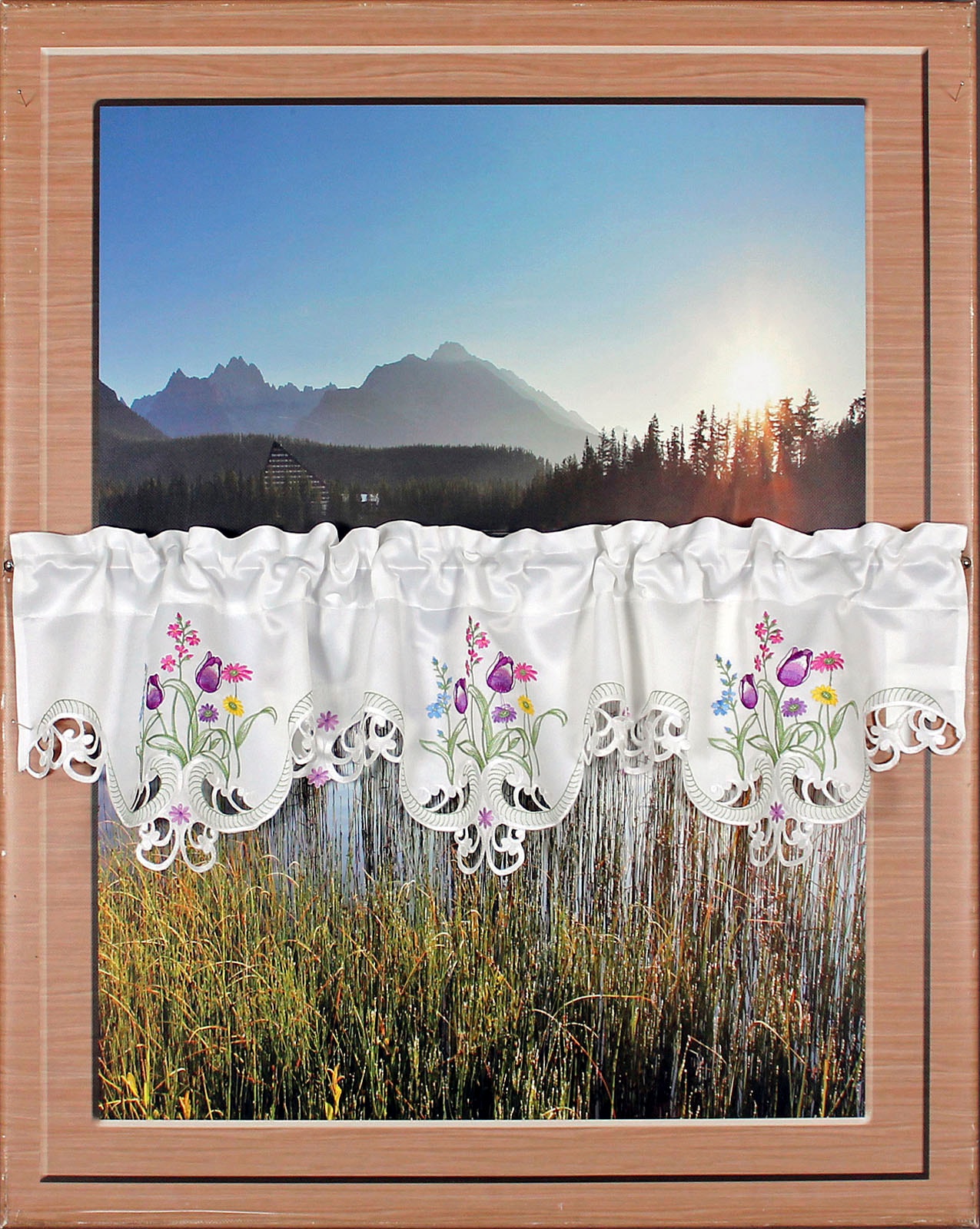 HOSSNER - ART OF HOME DECO Querbehang »Blumensee«, (1 St.), m. Cut-Outs