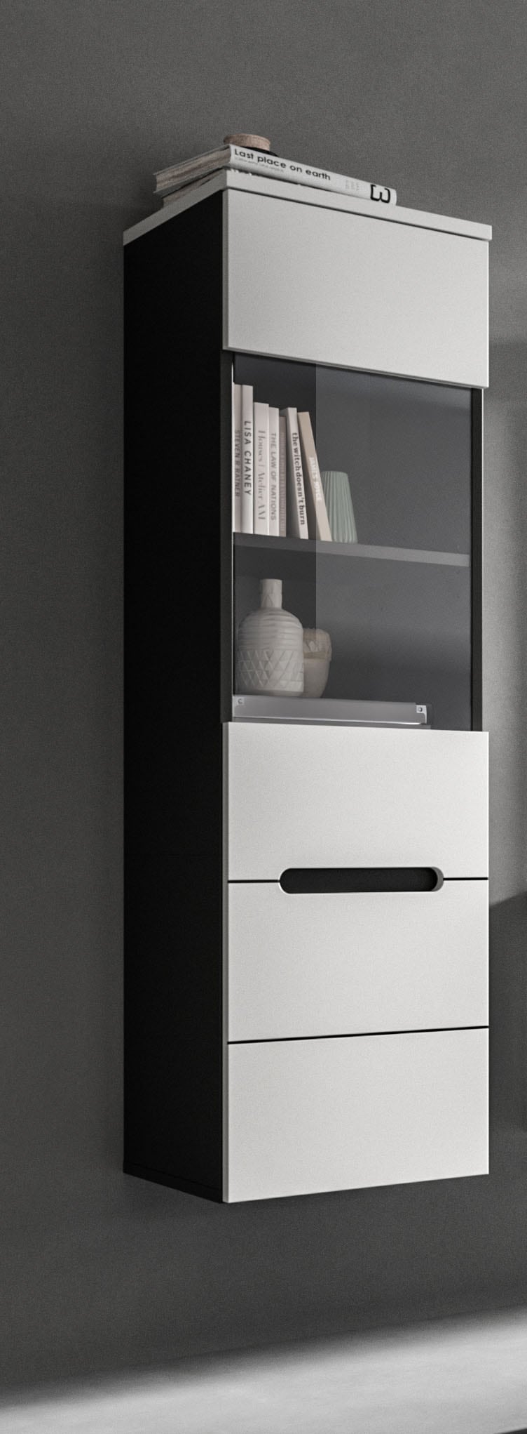 INOSIGN Vitrines »REHAT, TOPSELLER!, Höhe 125 cm, 1 Glastür, 1 Böden, 3 Fächer« stehend und hängend montierbar, 1 cuis tlg. Vitrinenschrank, Schrank, Glasvitrine, Wohnzimmervitrine