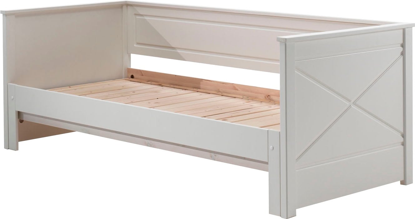 Vipack Bett »Vipack Pino« Made in Europe,  Kojenbett LF 90x200 cm, ausziehen auf 180x200 cm, Ausf. Weiss lackiert