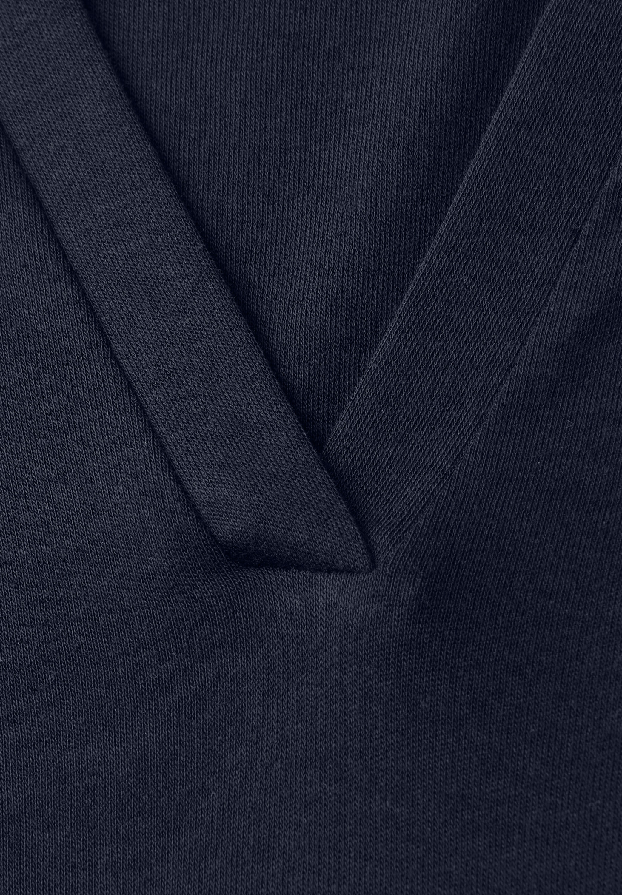 STREET ONE Shirt à col rond mit lässigem Splitneck - Halbarm