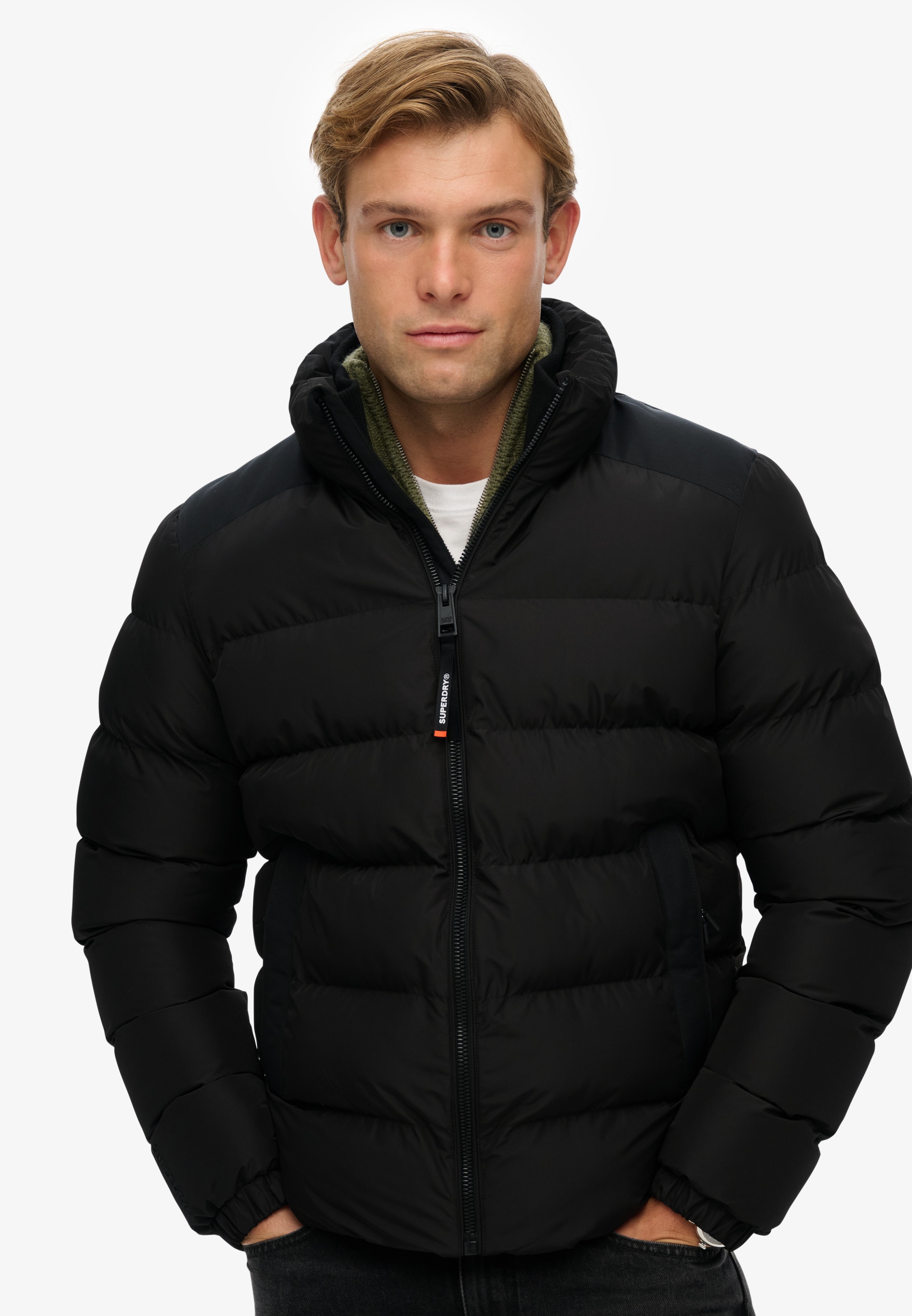 Superdry Steppjacke »SPORTS PUFFER JACKET« ohne Kapuze