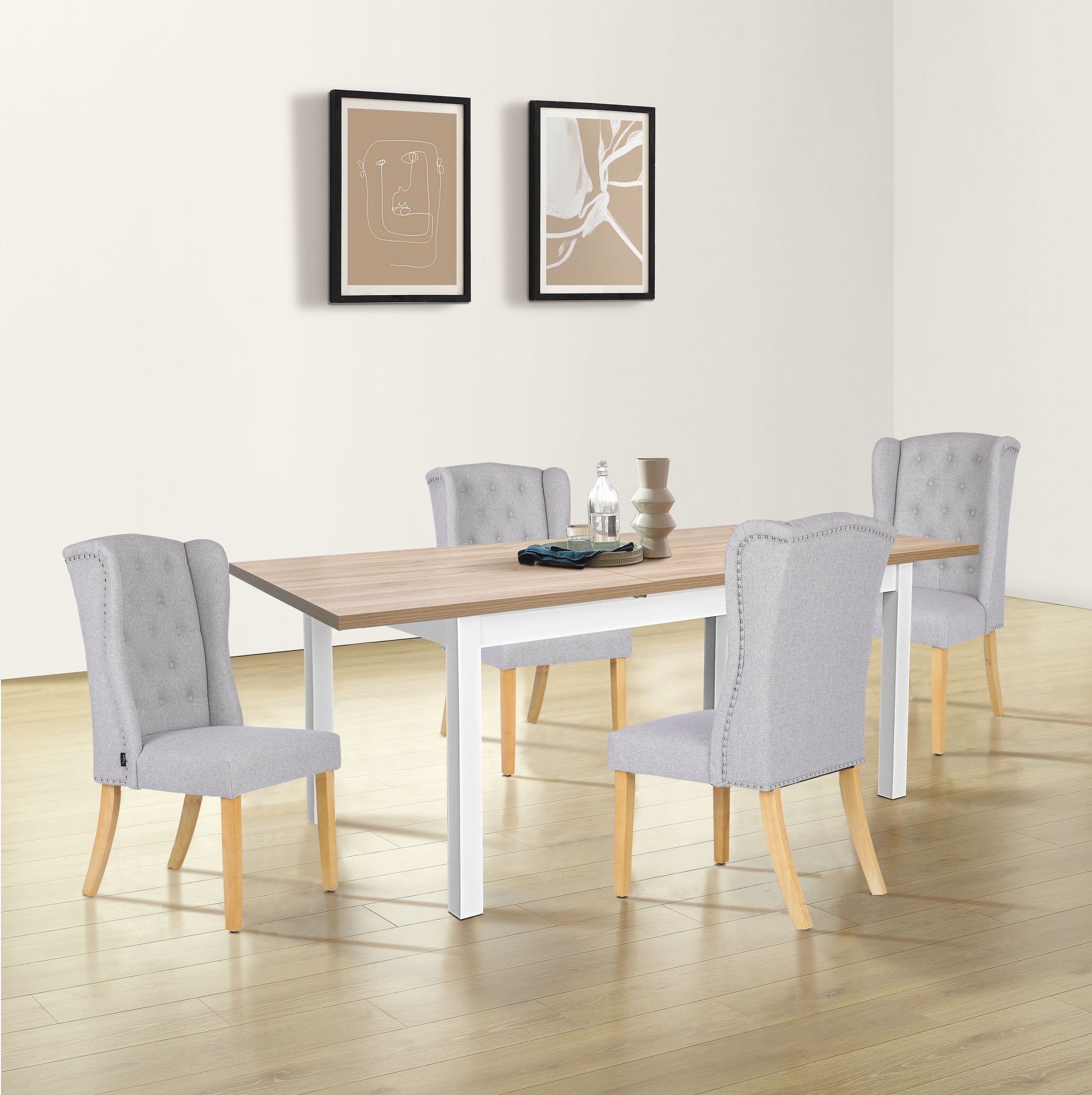 Image of GOODproduct Esstisch "Ismund" aus Melamin und MDF Holz, Auszugsfunktion, Breite 120 oder 160 cm