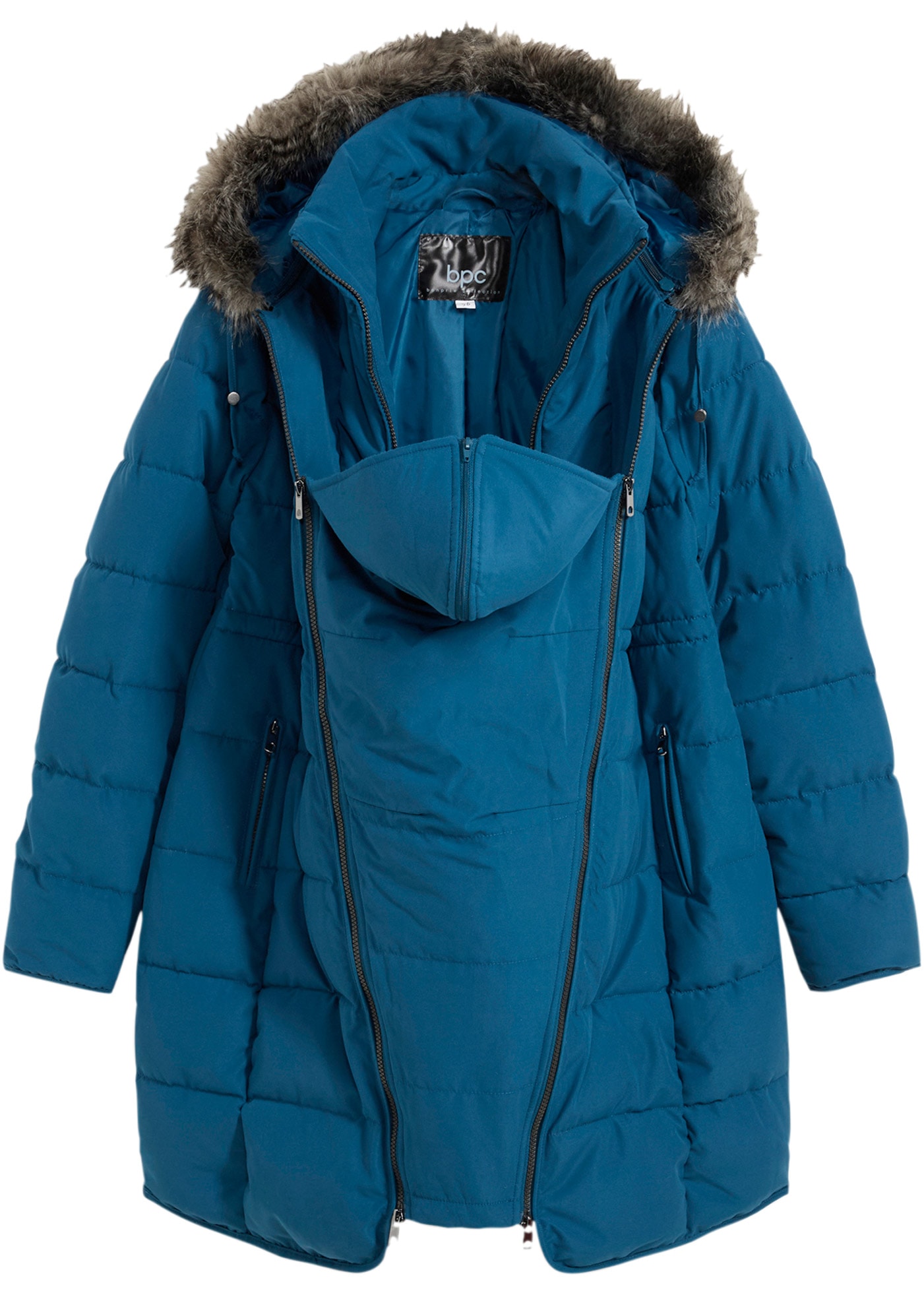 bonprix Umstandsjacke »3-in-1 warm wattierte Umstands- und Tragejacke« mit Kapuze 3-in-1 warm wattierte Umstands- und Tragejacke