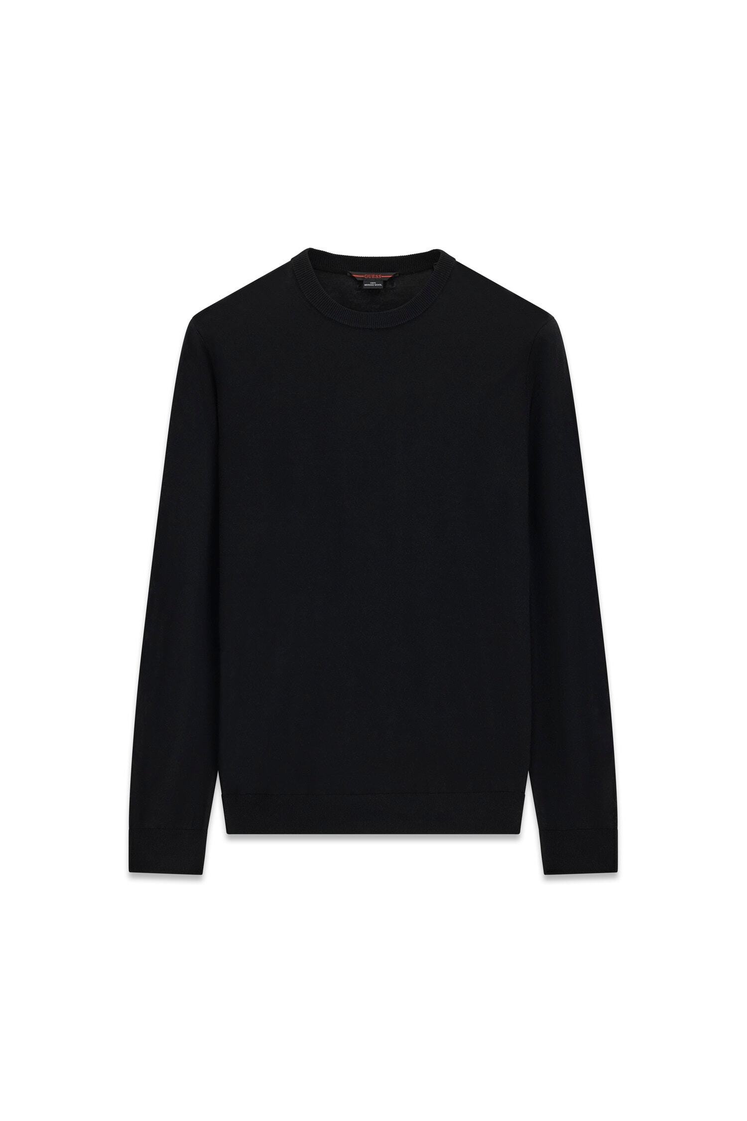 Guess Strickpullover reine Wolle, Regular Fit, Rundhalsausschnitt
