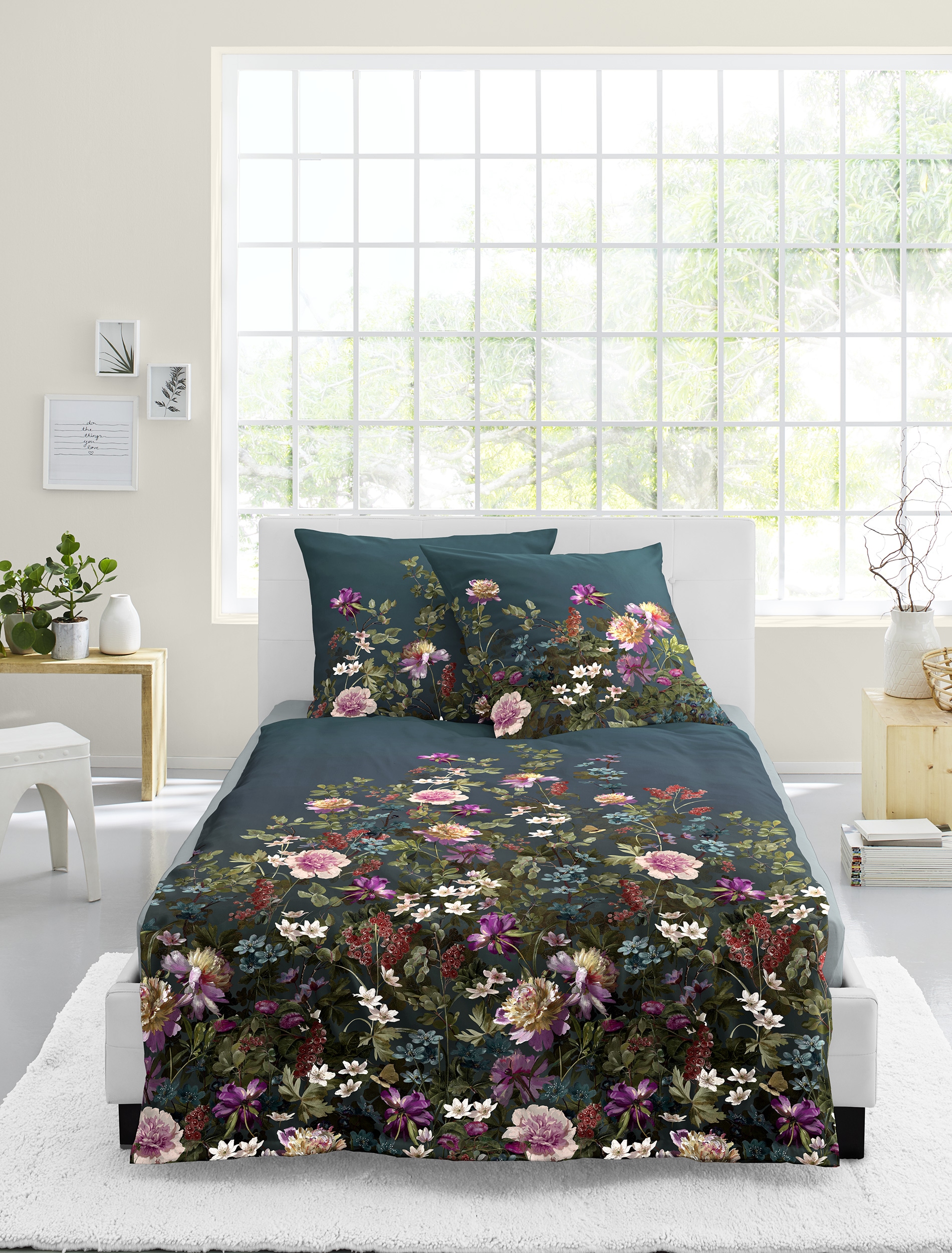 BIERBAUM Bettwäsche »5323« 2 Stk. tlg. Mako-Satin, 100 % Baumwolle, pflegeleicht