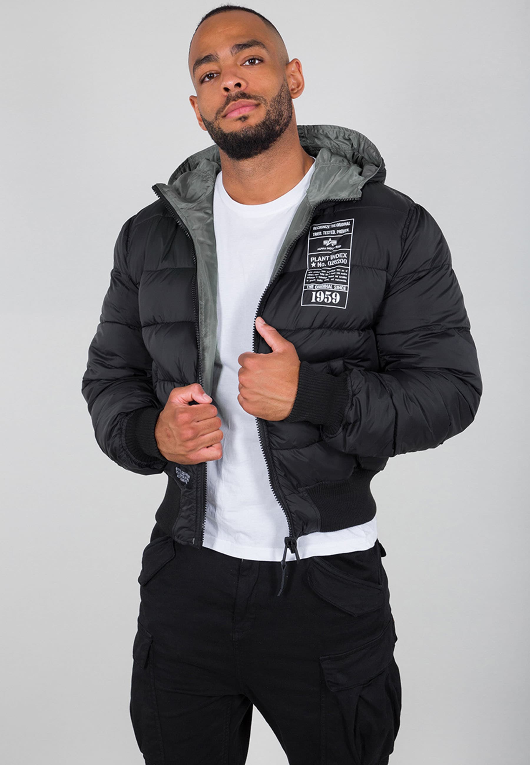 Alpha Industries Winterjacke »Alpha Industries Men - Bomber Jackets Hooded Puffer FD Rev.«