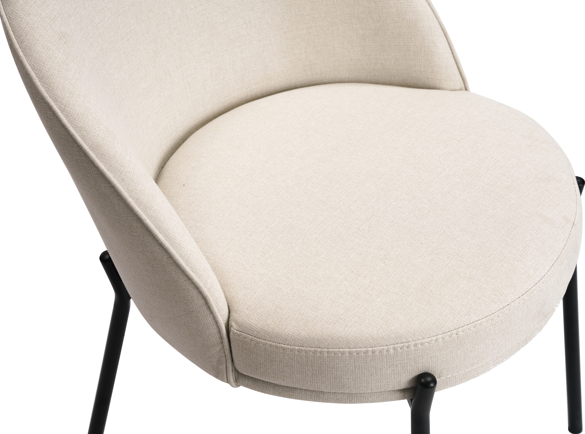 LeGer Home by Lena Gercke Chaise de salle à manger »Isalie« (Set) 2 cuismit pflegeleichtem Webstoff, Metallgestell, Sitztiefe 47 cm