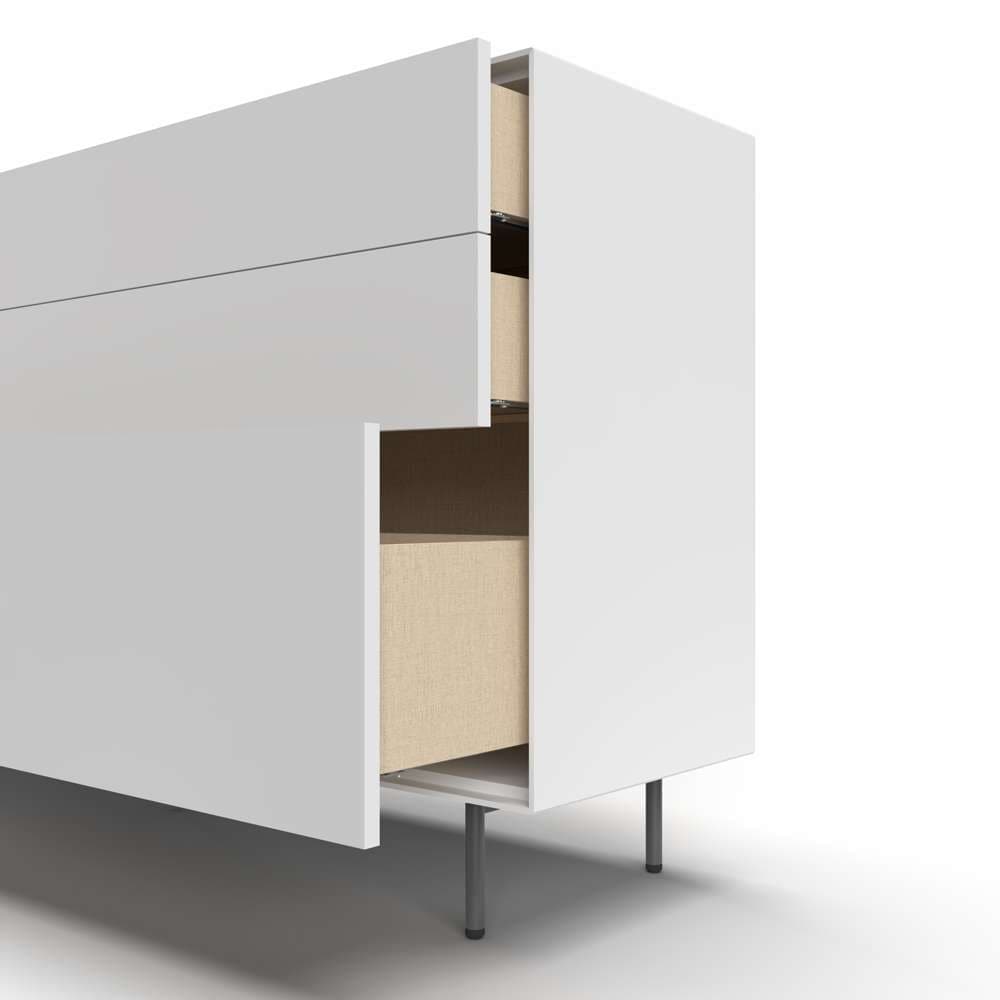 LeGer Home by Lena Gercke Buffet »Essentials, Kommode, Anrichte, Kombikommode, Schrank mit Metallfüssen« Breite: 166 cm, UV lackiert, Push-to-open-Funktion