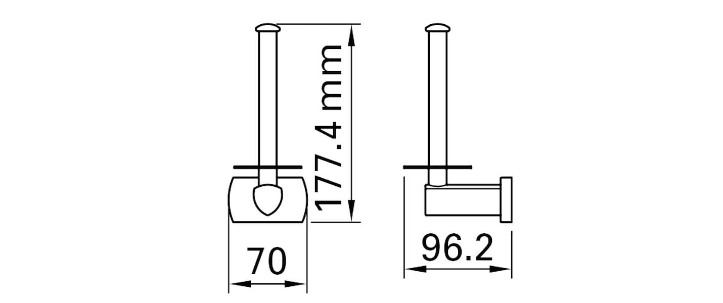diaqua® Toilettenpapierhalter »7 x 45452 x 45490 cm Chrom«