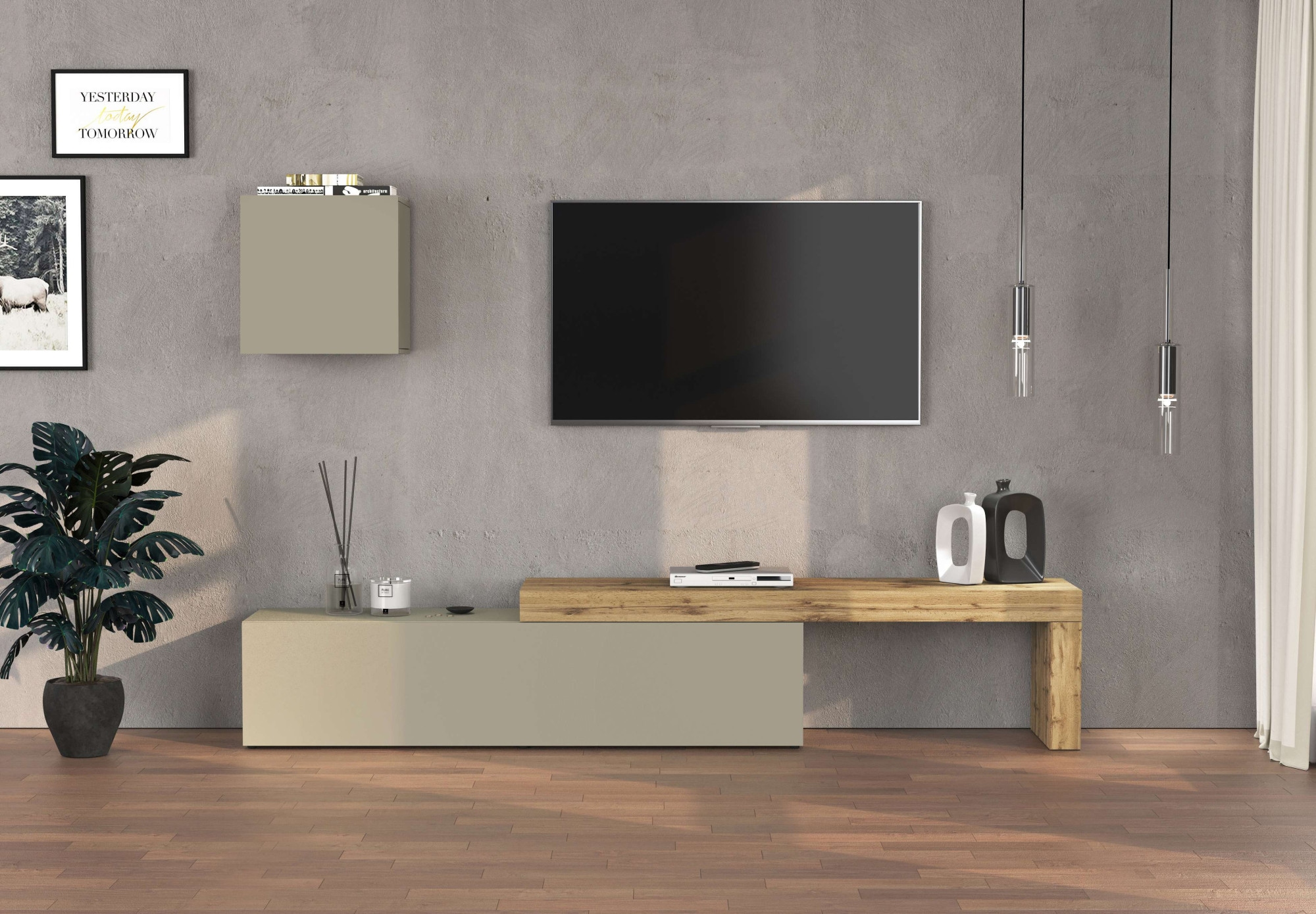 INOSIGN TV-Wand »Chronos TV-Set, Wohnwand – Elemente frei platzierbar, Made in Italy« Set, 2-er set, 2 Stk. tlg.