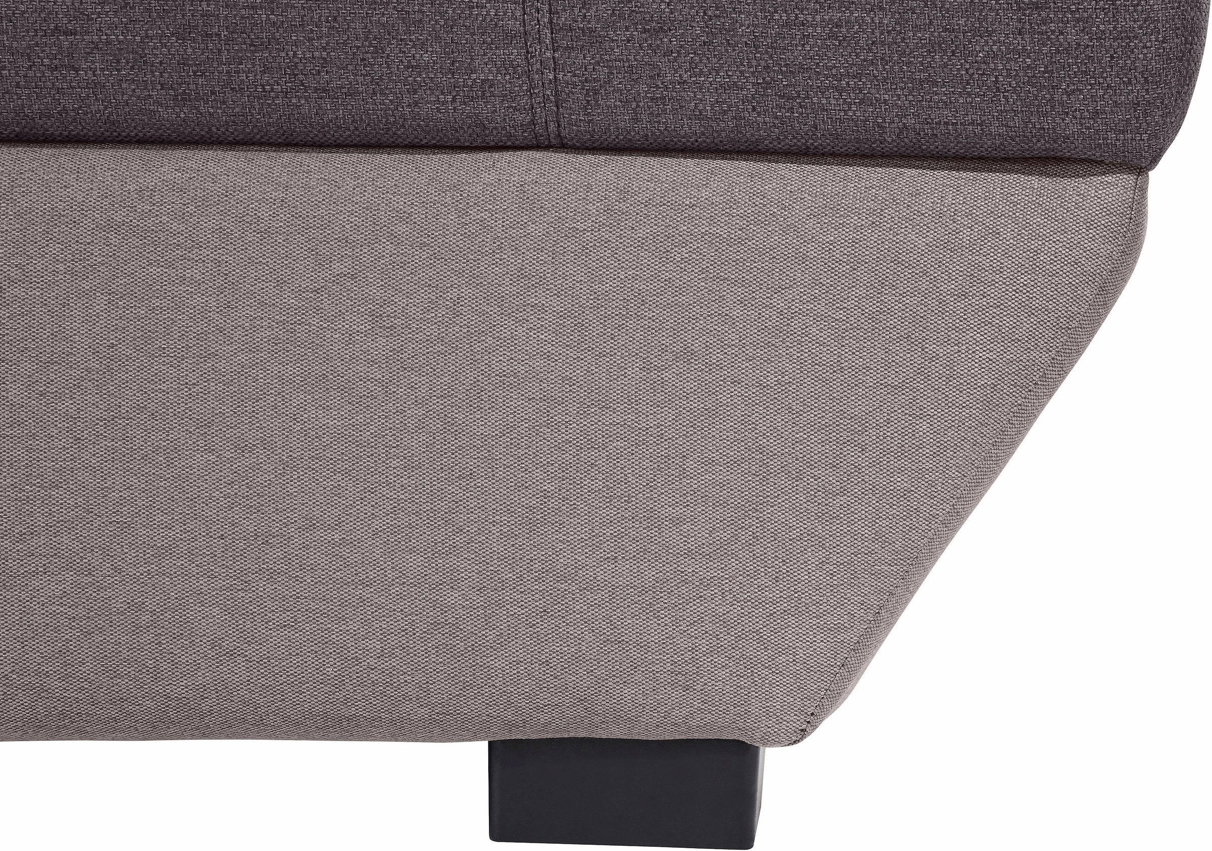COTTA Polstergarnitur »Speedway U-Form«, (Set), Set bestehend aus: Wohnlandschaft mit Kopfteilverstellung & Hocker