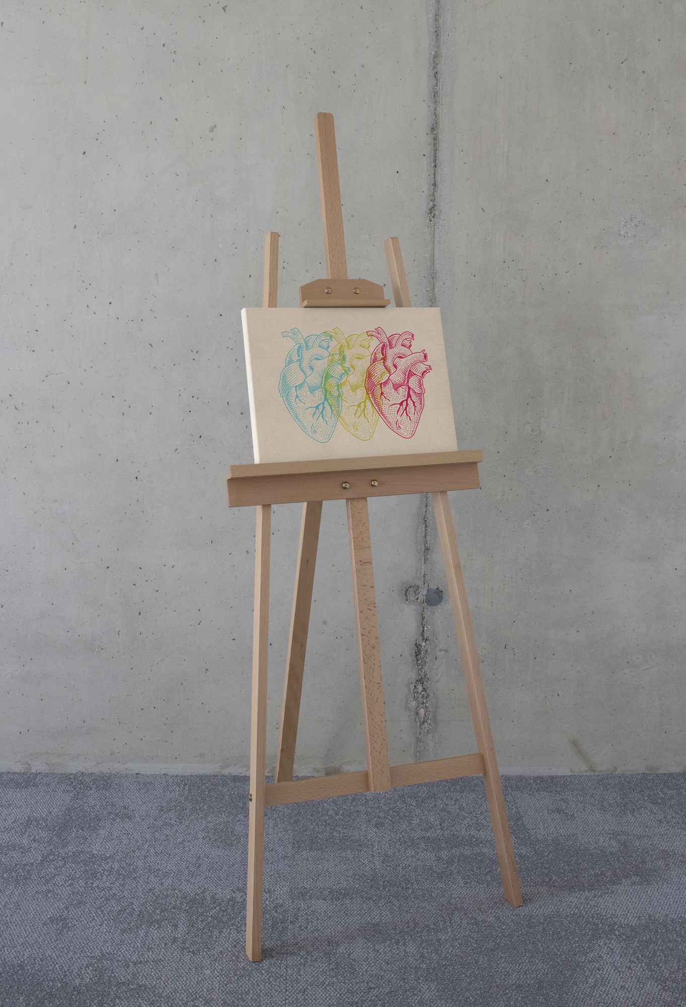 Komar Leinwandbild »Heart Variants - Grösse 30 x 40 cm« Natur 1 Stk. tlg. Keilrahmenbild mi Echtholzrahmen