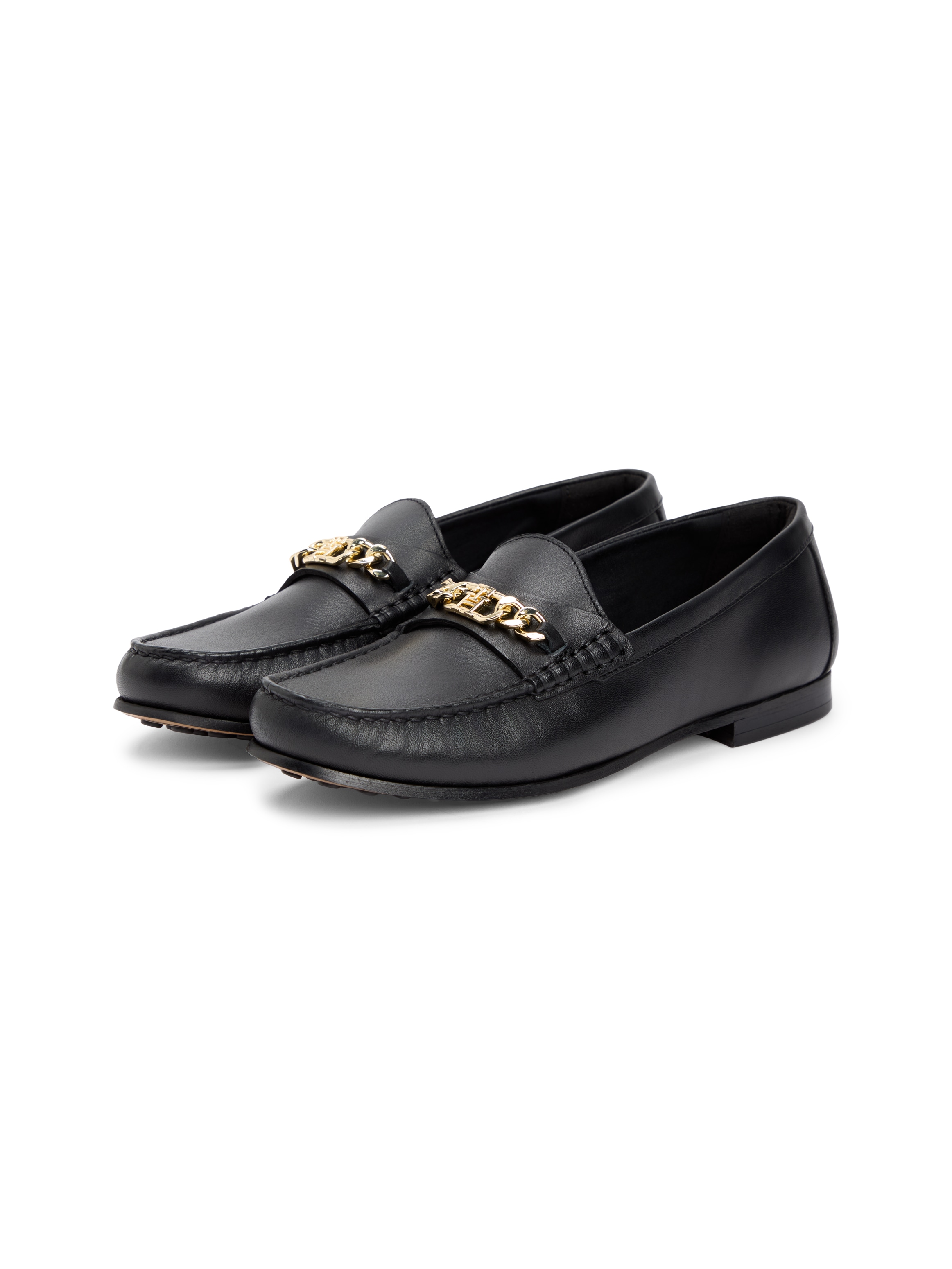 Image of Tommy Hilfiger Loafer "TH CHAIN LEATHER LOAFER" Businesschuh, Slipper, Schlupfschuh mit goldfarbener Zierkette