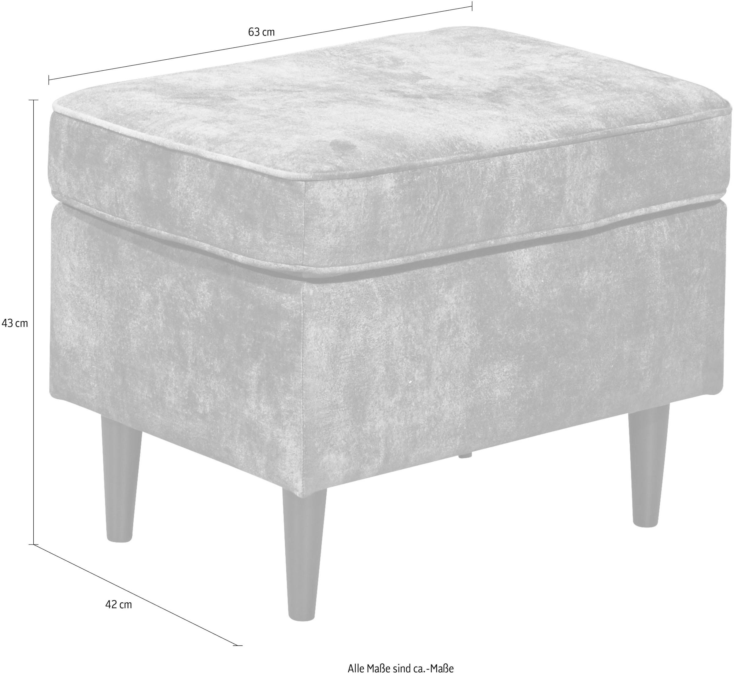 ED EXCITING DESIGN Tabouret »Oskar« mit Massivholzfüssen