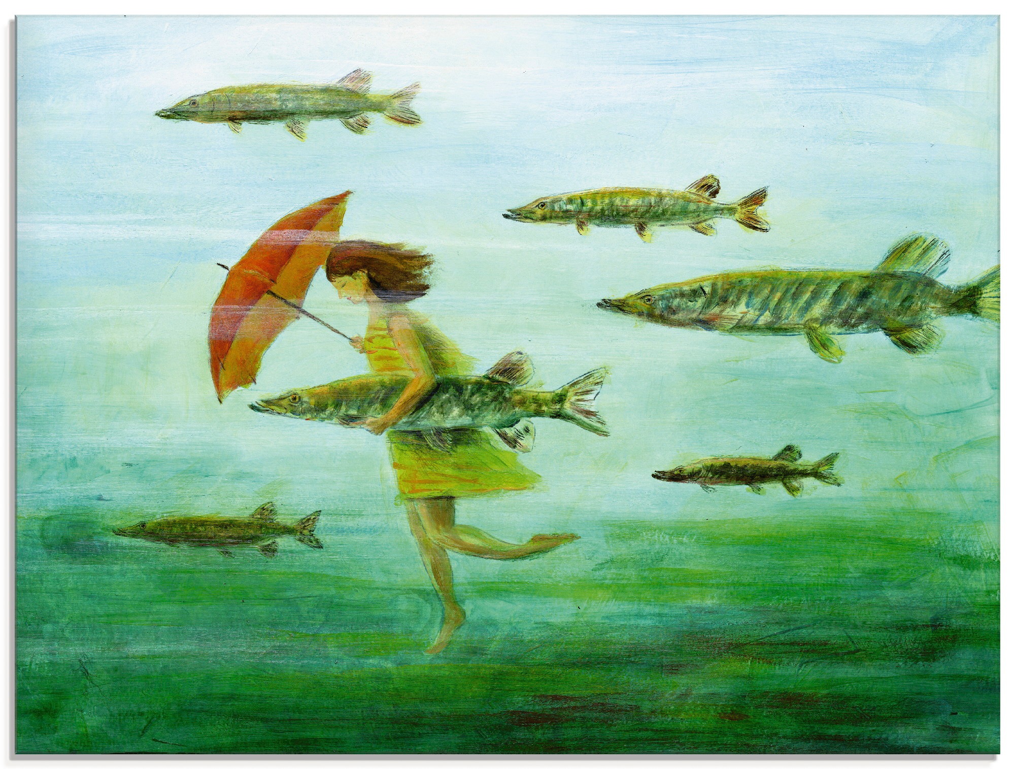 Image of Artland Glasbild »Es zieht wie Hechtsuppe«, Wassertiere, (1 St.) bei Ackermann Versand Schweiz