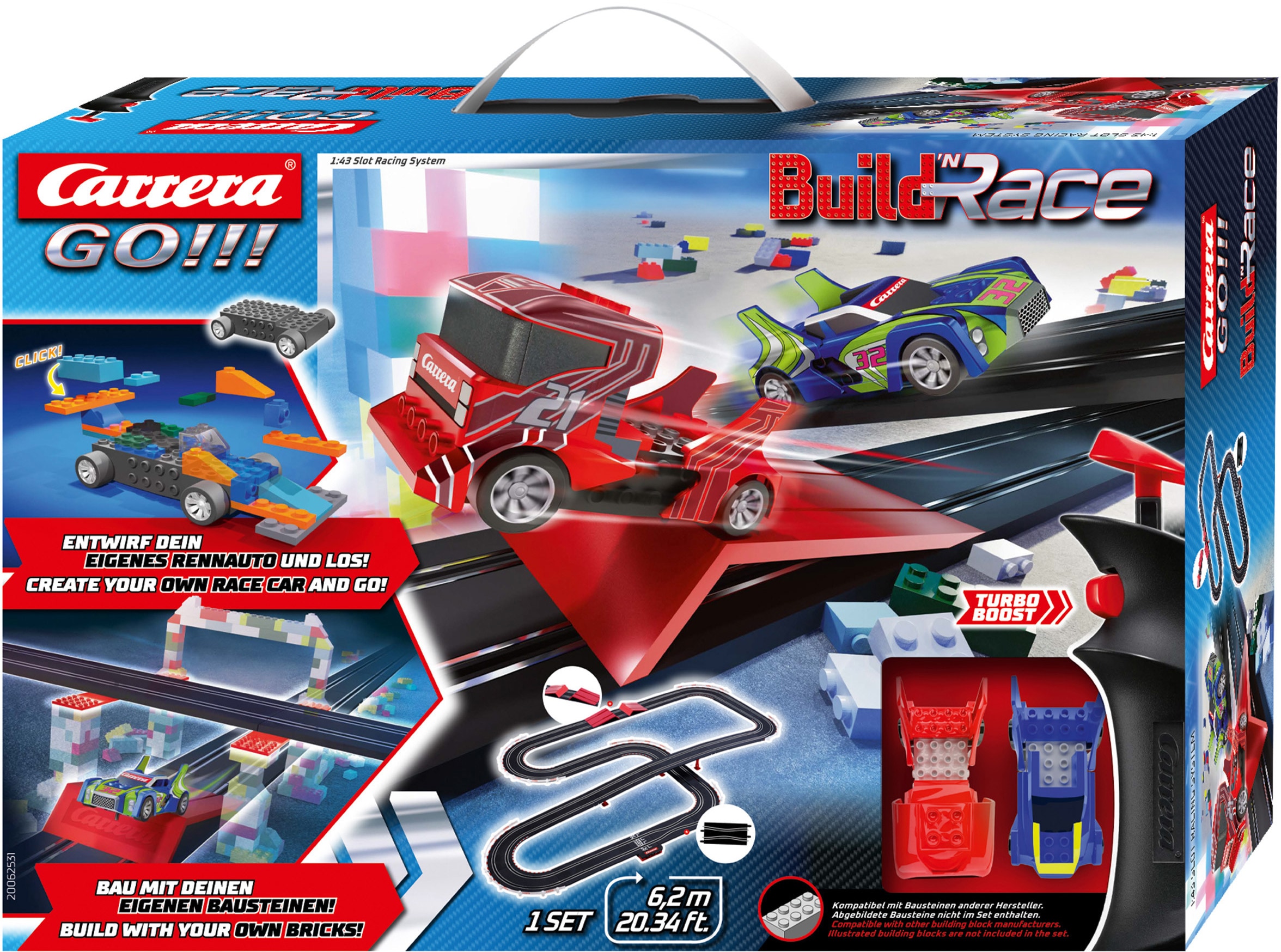 ✌ Carrera® Autorennbahn »Carrera GO!!! - Build 'n Race - Racing Set «  Acheter en ligne 