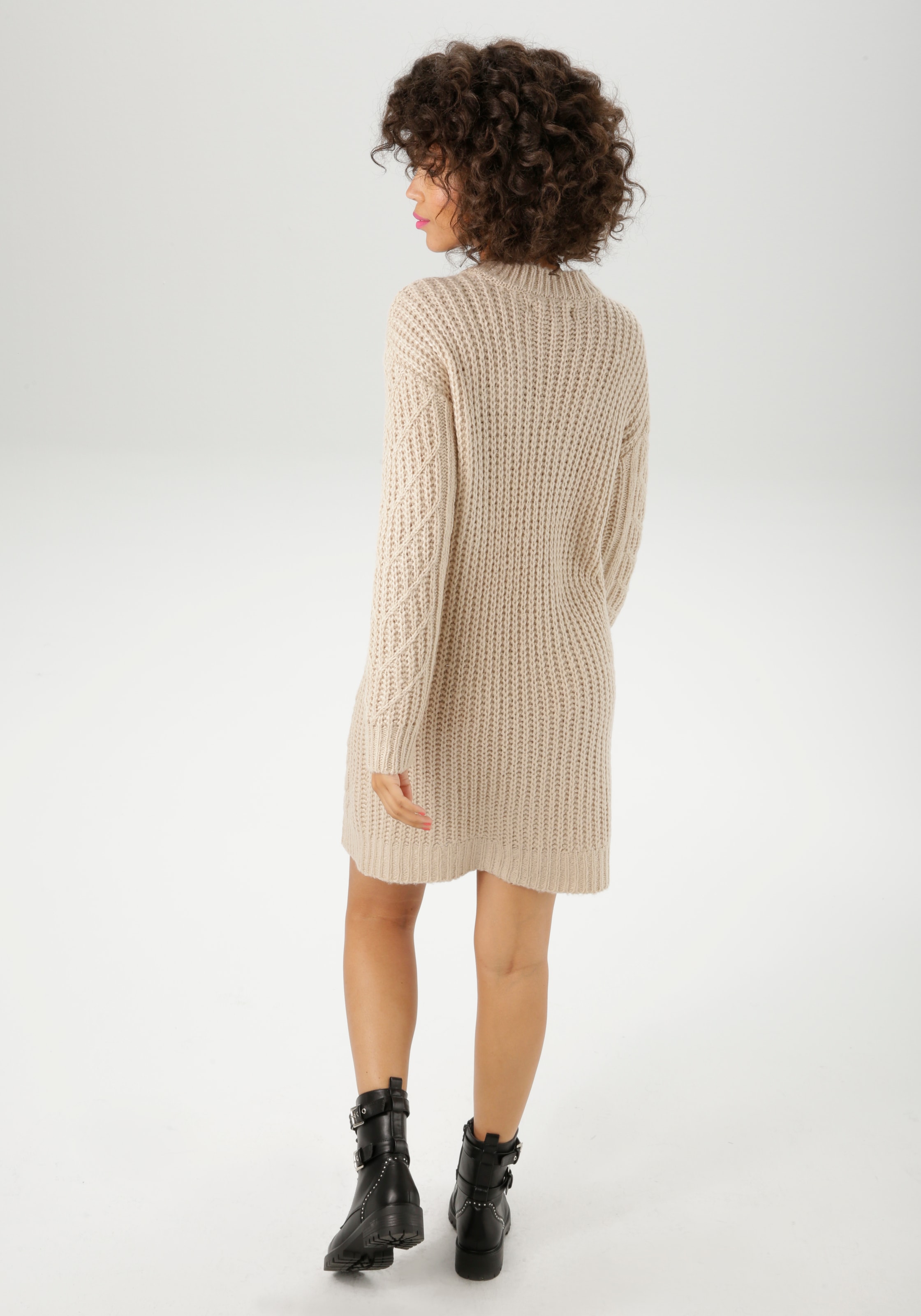 Aniston CASUAL Strickkleid, im trendigen Muster-Mix - NEUE KOLLEKTION