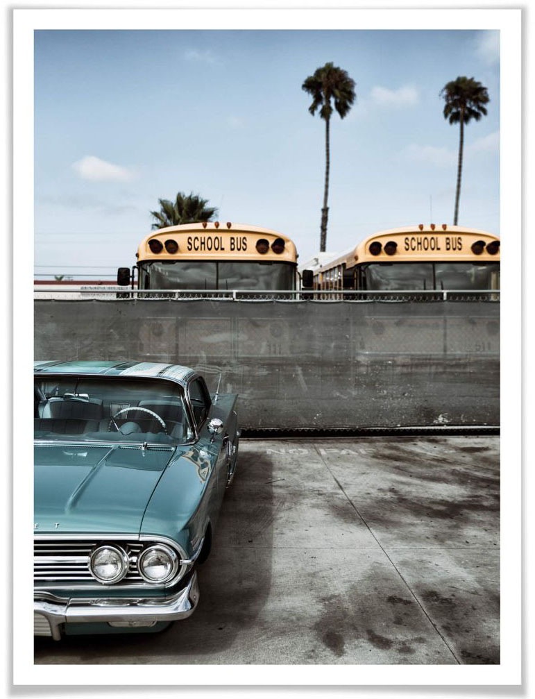 Image of Wall-Art Poster »Ochlich Retro Auto Schulbus«, Autos, (1 St.), Poster, Wandbild, Bild, Wandposter bei Ackermann Versand Schweiz