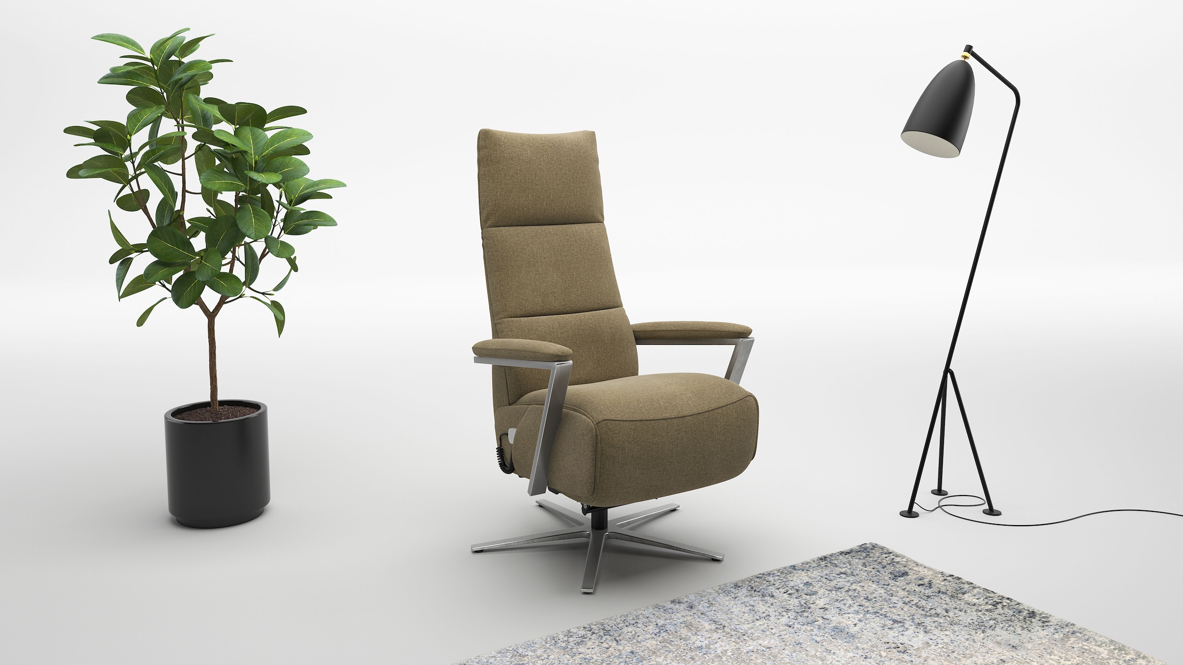 Image of sit&more TV-Sessel "Vario Comfort, inkl. Kopfteilverstellung & 360 Drehfunktion" mit Gasdruck, Höhe der Armlehnen 62cm