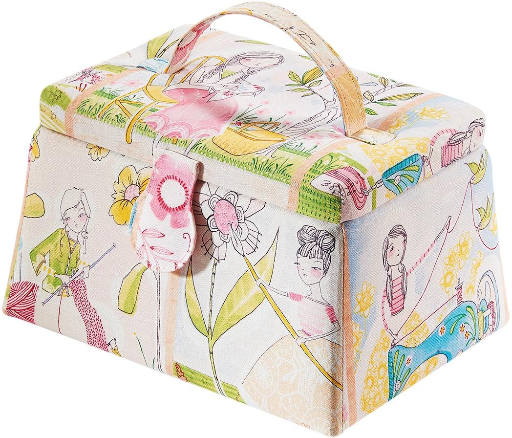 Image of locker Nähkästchen, Trapezform, Textil bunt mit farblich passenden Stoffgriff bei Ackermann Versand Schweiz