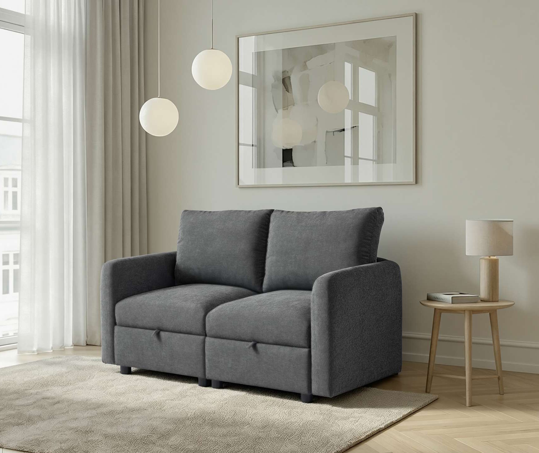 Image of Dorel Home 2-Sitzer "STILHUS Modularsofa mit Stauraum, Breite 155 cm, Chenille-Bezug" als Modul oder separat verwendbar - individuell kombinierbar