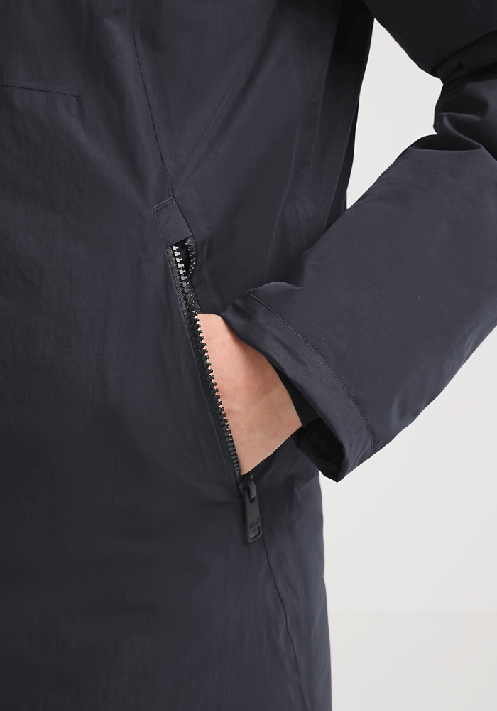Jack Wolfskin Manteau en duvet »FIORA BAY COAT W RDS« Pour activités sportives de plein air et randonnée, coupe longue