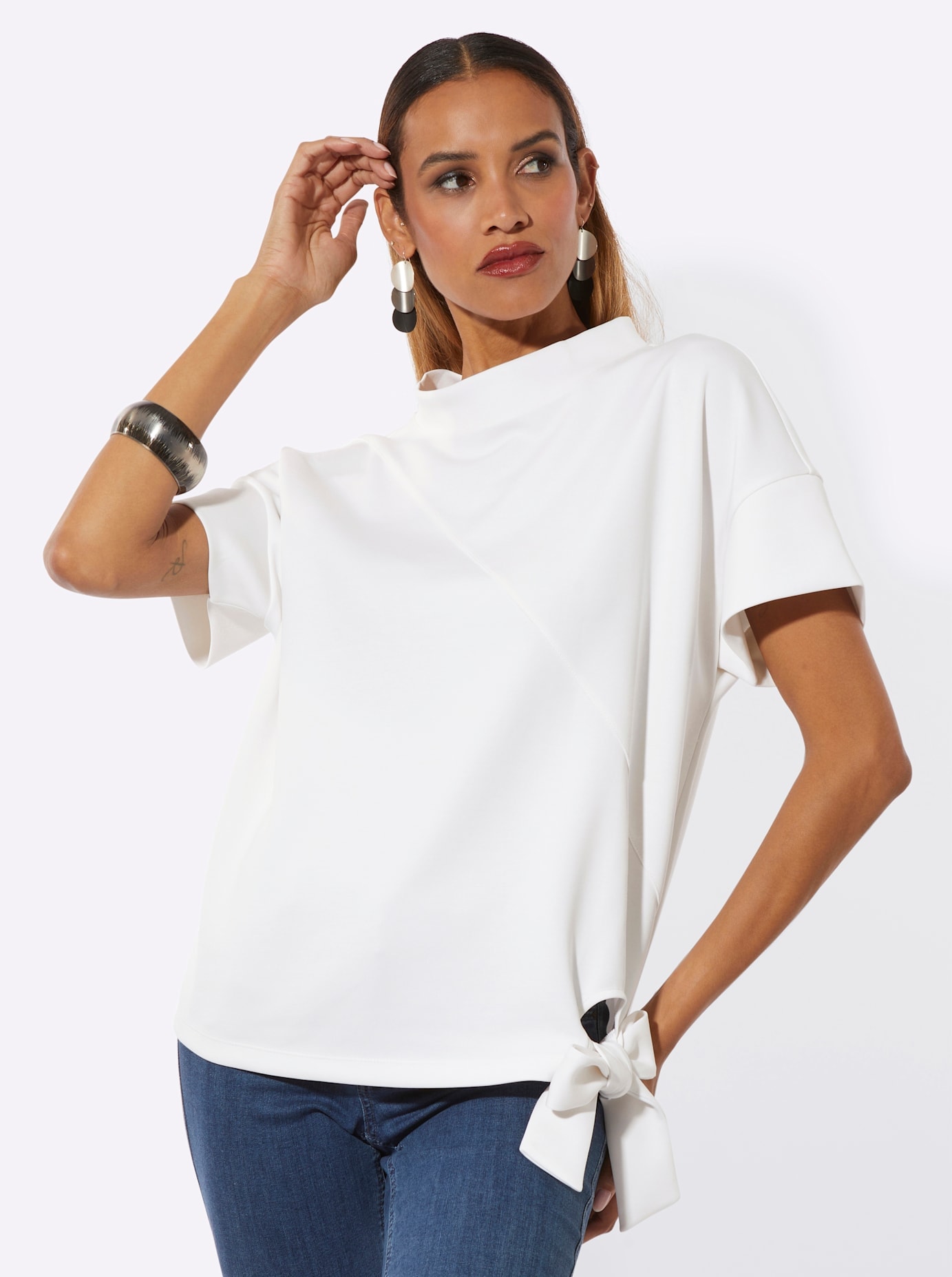 creation L Kurzarmshirt »Modal-Mix-Sweatshirt« 1 tlg.