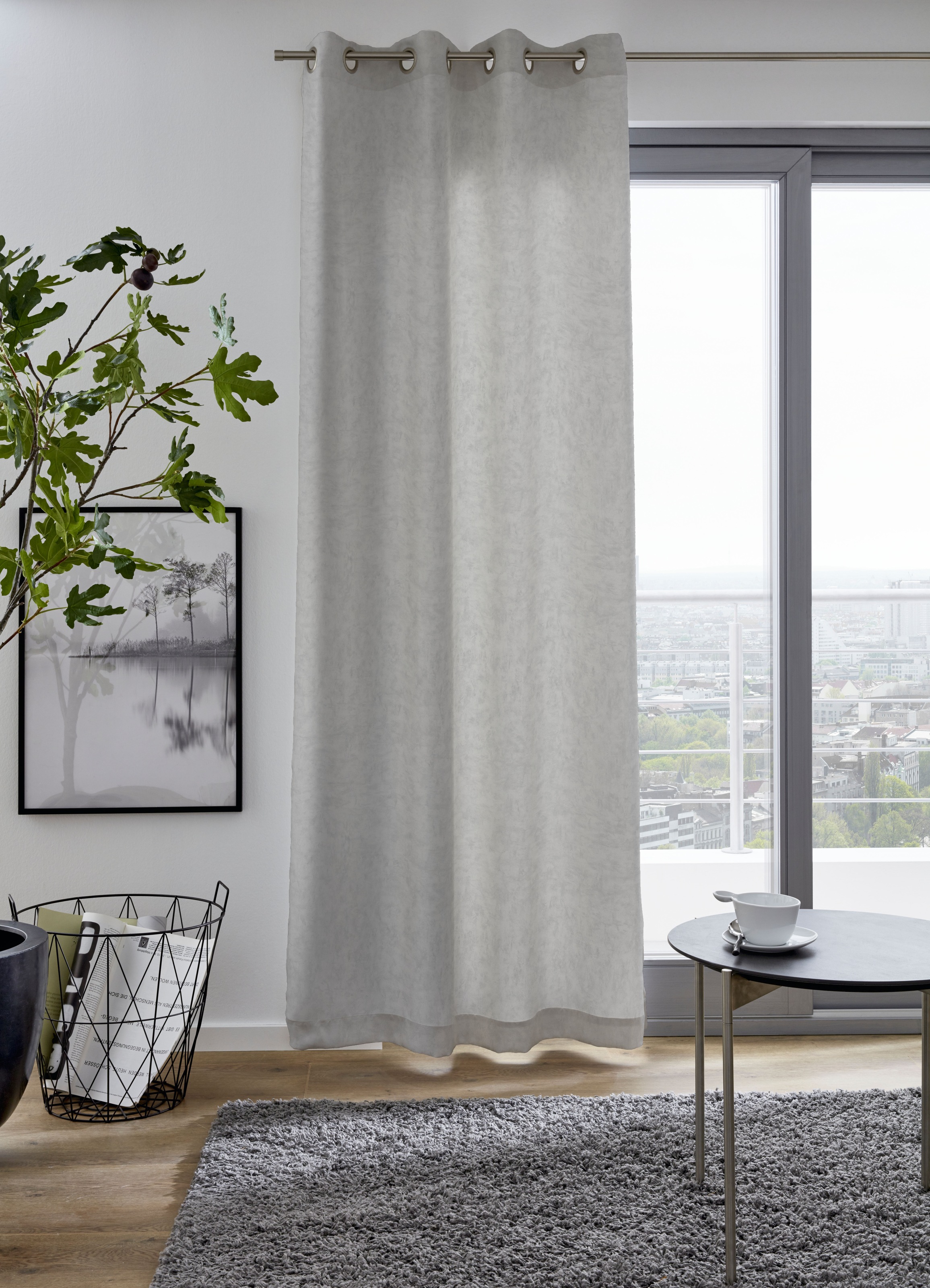 Image of DELAVITA Vorhang »MARMOR«, (1 St.), blickdicht, monochrom, verschiedene Grössen bei Ackermann Versand Schweiz