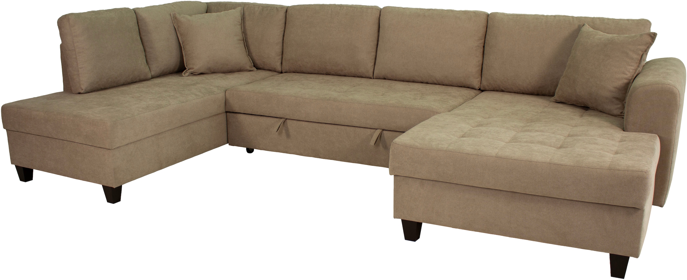 Trends by HG Paysage de salon »Moritz U-Form, B: 324 cm« mit Bettfunktion, Bettkasten & Zierkissen