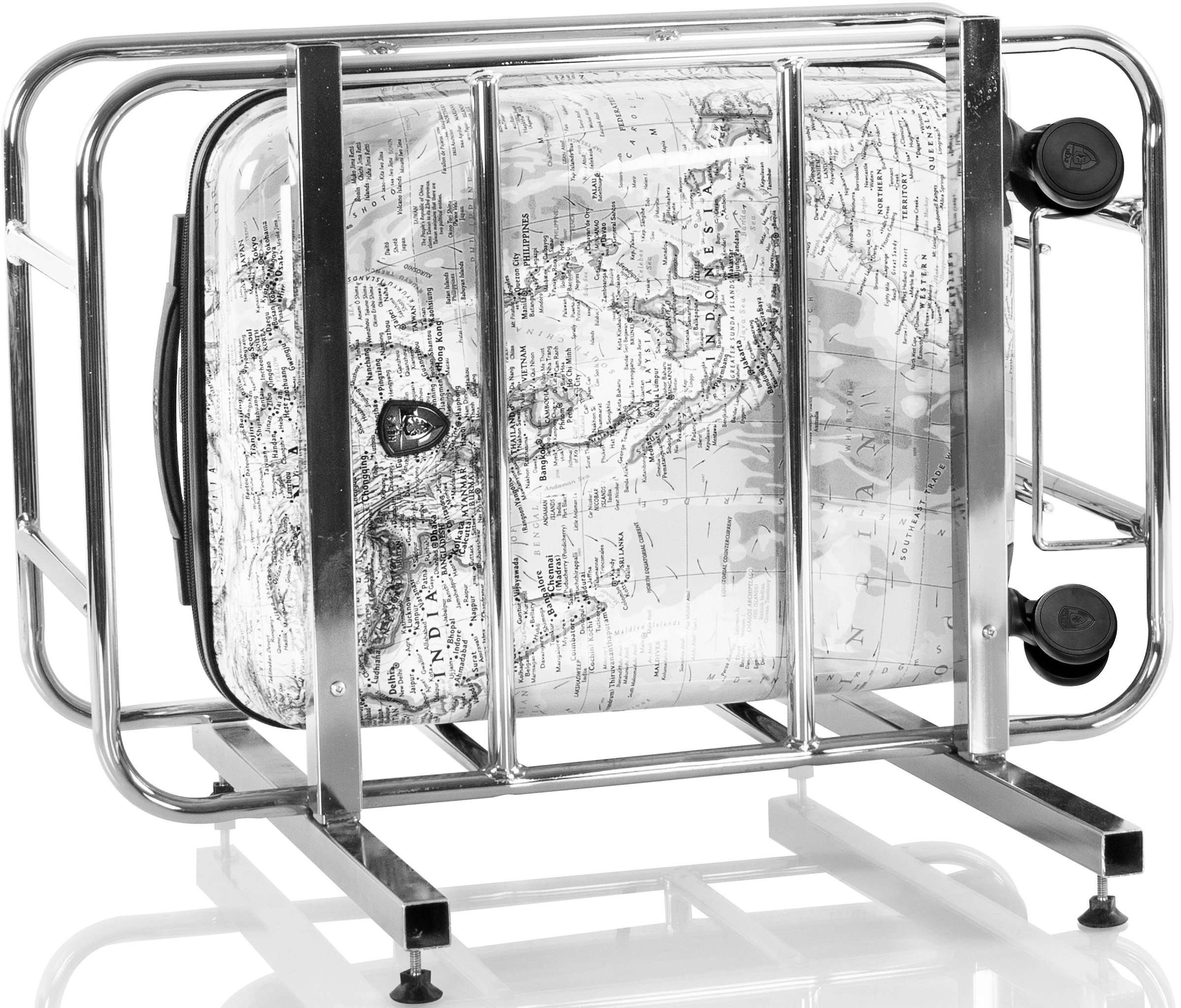 Heys Hartschalen-Trolley »Journey 3G schwarz/weiss, 53 cm«, 4 Rollen, Heys x Joachim Llambi Handgepäck-Koffer Reisegepäck