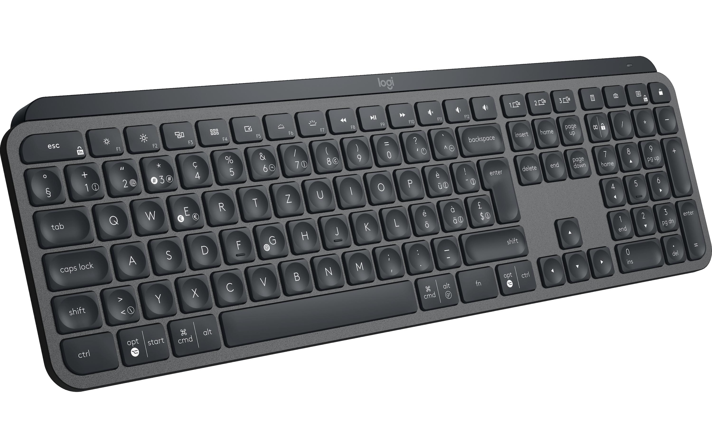 Logitech Tastatur »MX Keys CH-Layout«, (Ziffernblock)
