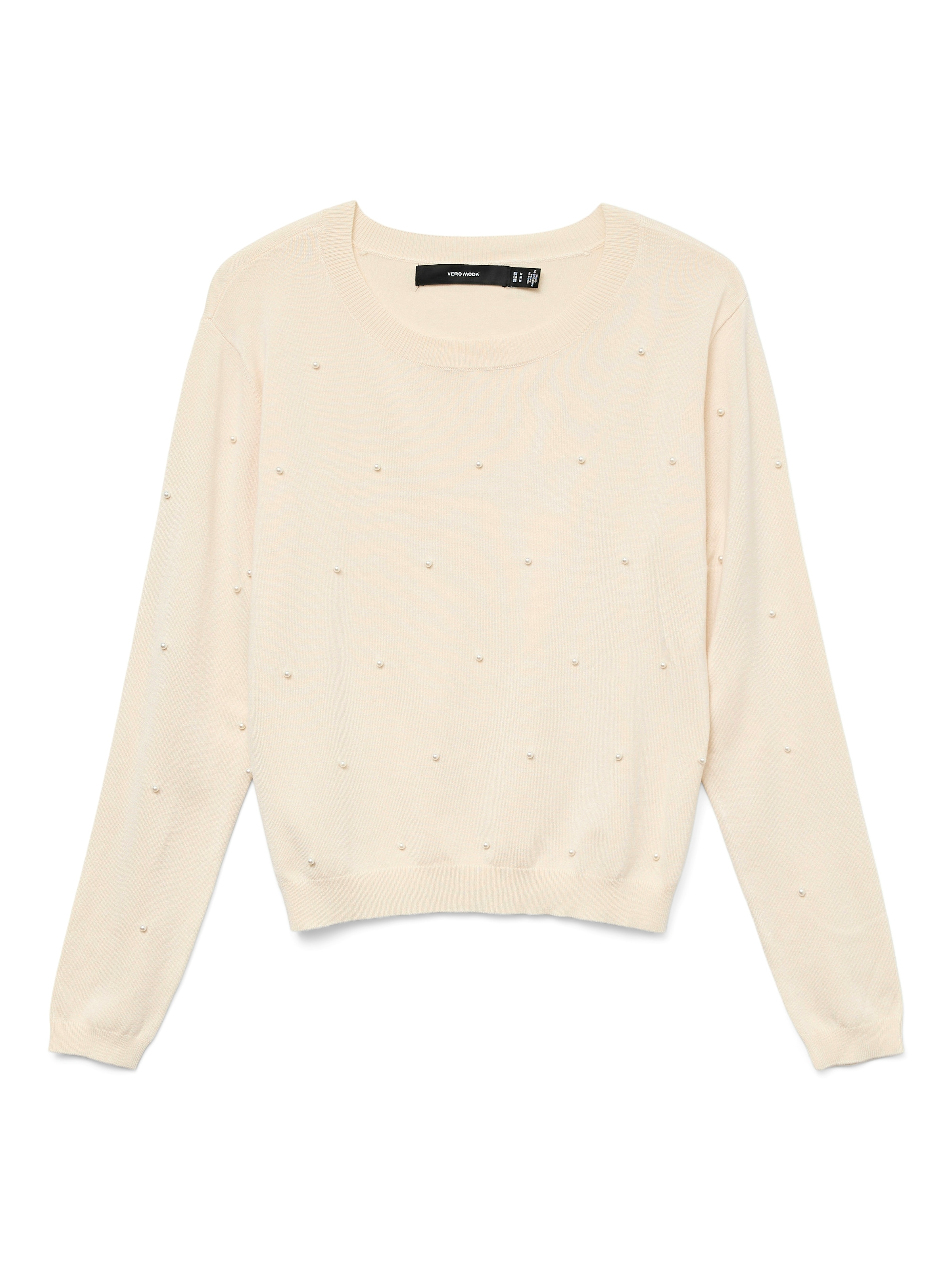 Vero Moda Rundhalspullover »VMGLORY PEARL LS O-NECK PULLOVER BOO«