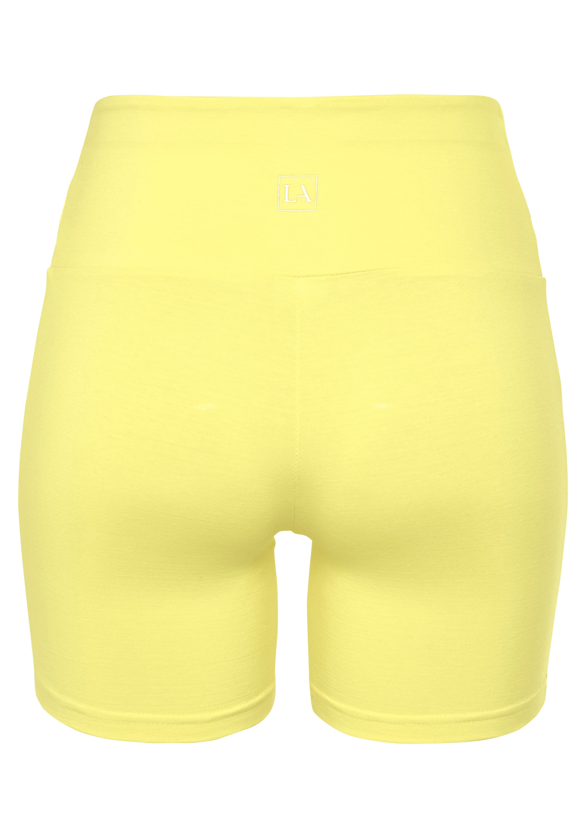 LASCANA Shorts, mit breitem Bündchen und Logodruck, Loungewear
