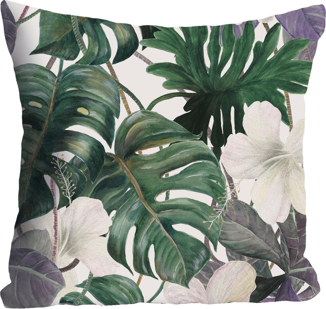 Image of queence Dekokissen "Zweige & Blüten" Kissenhülle ohne Füllung, 1 Stück 40x40 cm