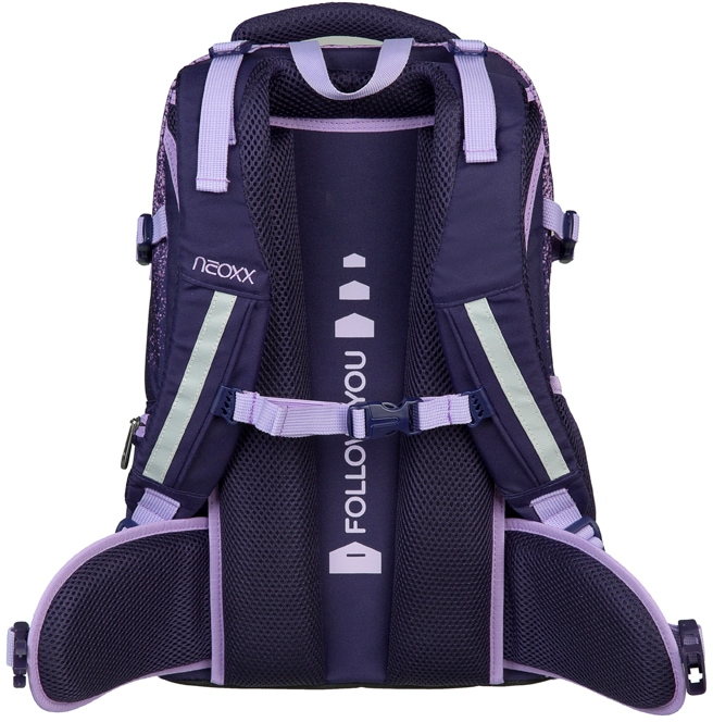 neoxx Schulrucksack »Active, Glitterally perfect«, reflektierende Details, aus recycelten PET-Flaschen
