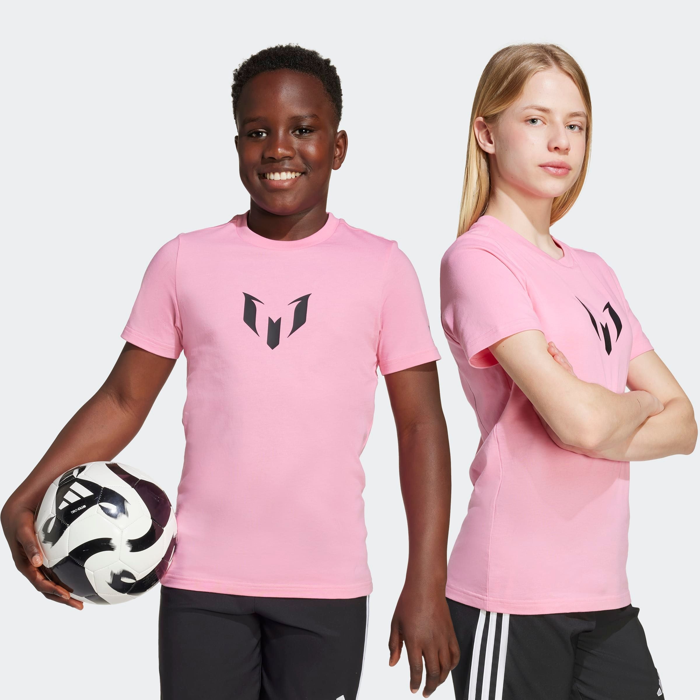 Image of adidas Performance Trainingsshirt "MIT GRAFIK FÜR KINDER MIT MESSI-NAMESZUG UND SPIELERUMMER" sportlicher Stil, mit Name und Nummer auf dem Rücken, aus Baumwolle