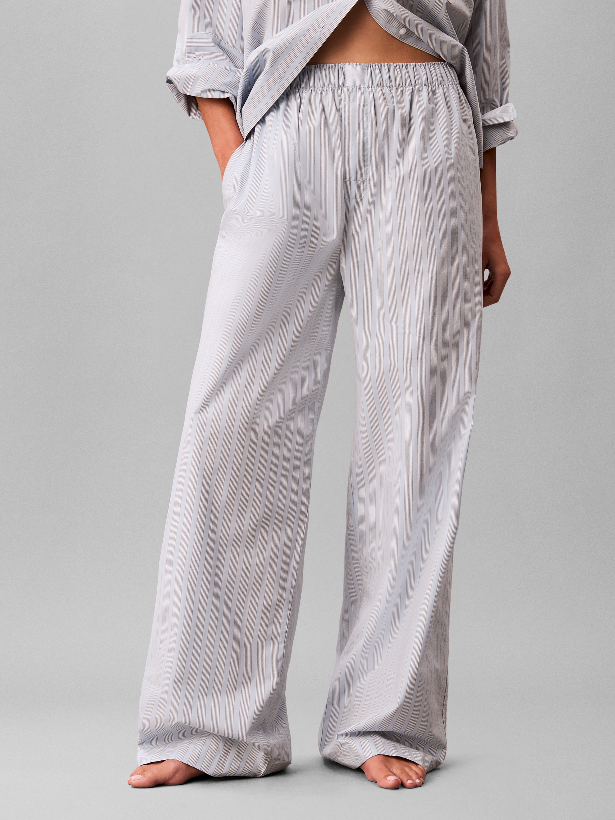 Image of Calvin Klein Underwear Pyjamahose "COVERED WB POPLIN PANT" aus Baumwoll-Popeline