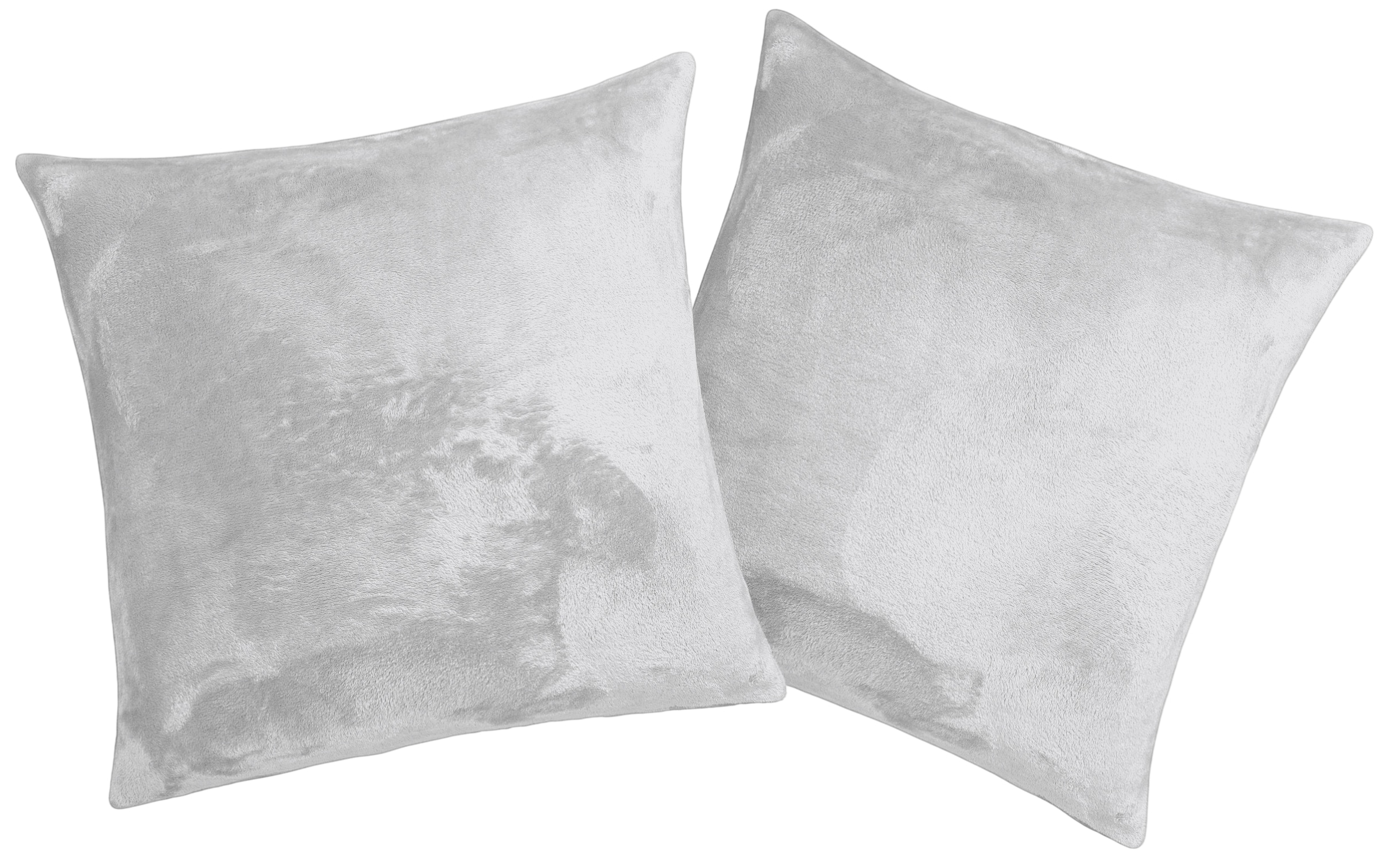 GOODproduct Coussin décoratif »Jil« en polaire super douce, housses de coussin sans rembourrage, lot de 2