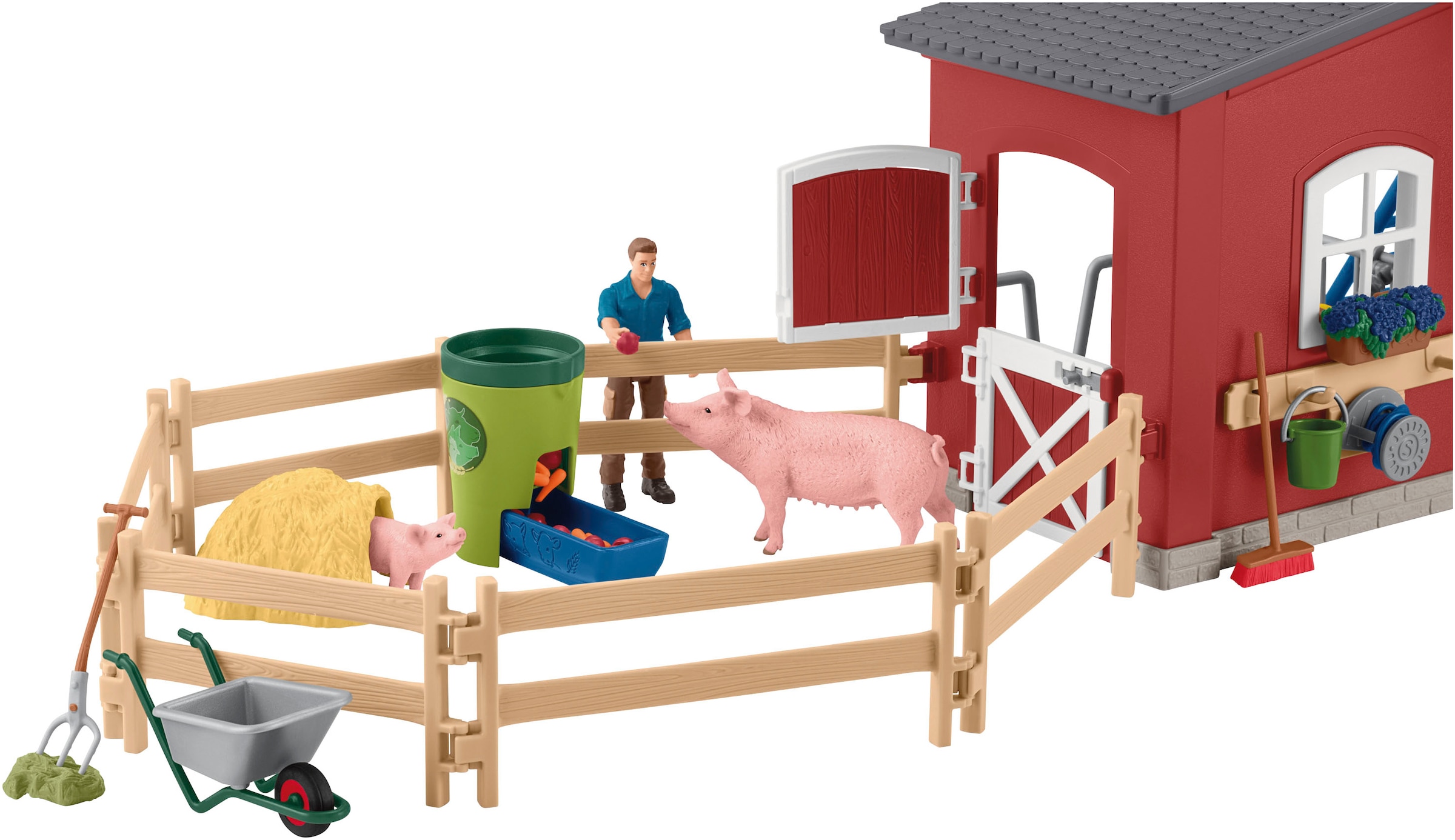 Schleich® Spielwelt »FARM WORLD, Grosse Farm rot (42606)« Made in Europe