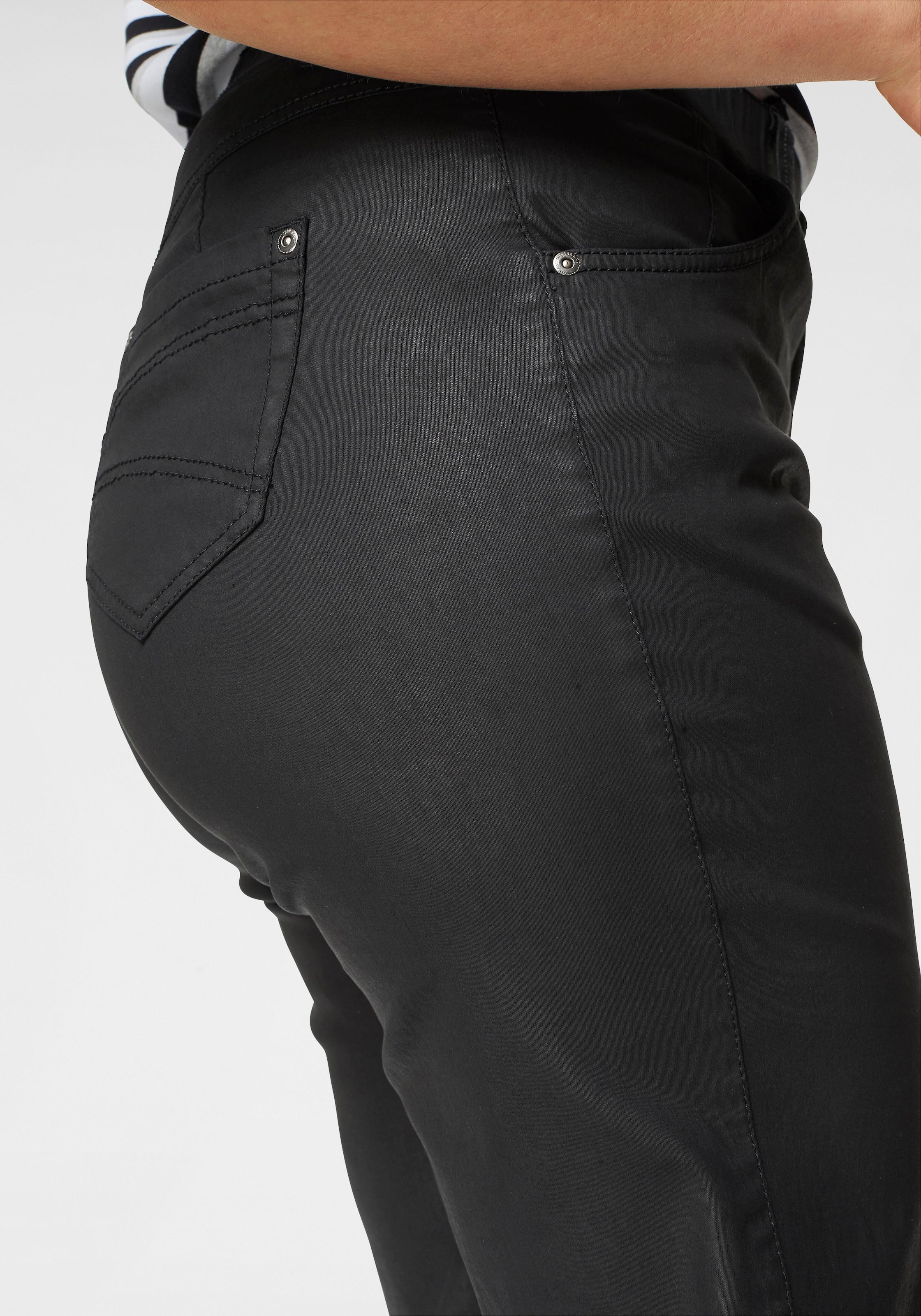 KjBRAND Straight-Jeans »Babsie«, beschichtetes Material