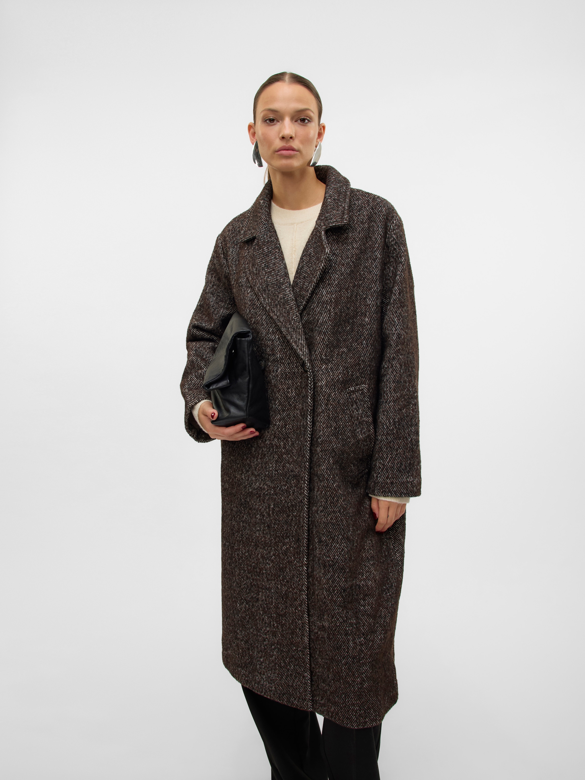 Langmantel »VMBABETTE LONG WOOL COAT GA«, mit Wollanteil