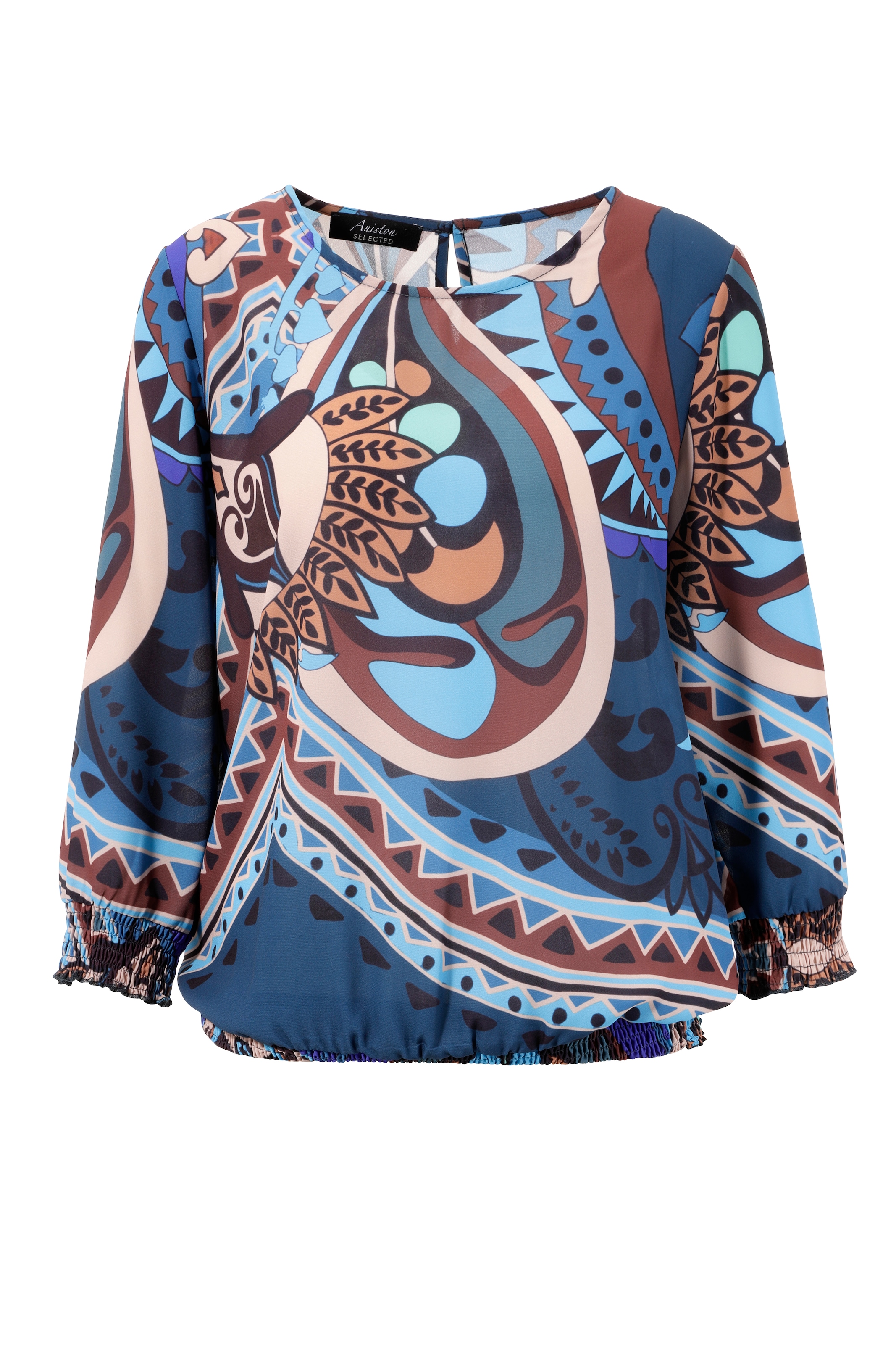 Aniston SELECTED Schlupfbluse, mit fantasievollem Allover-Print