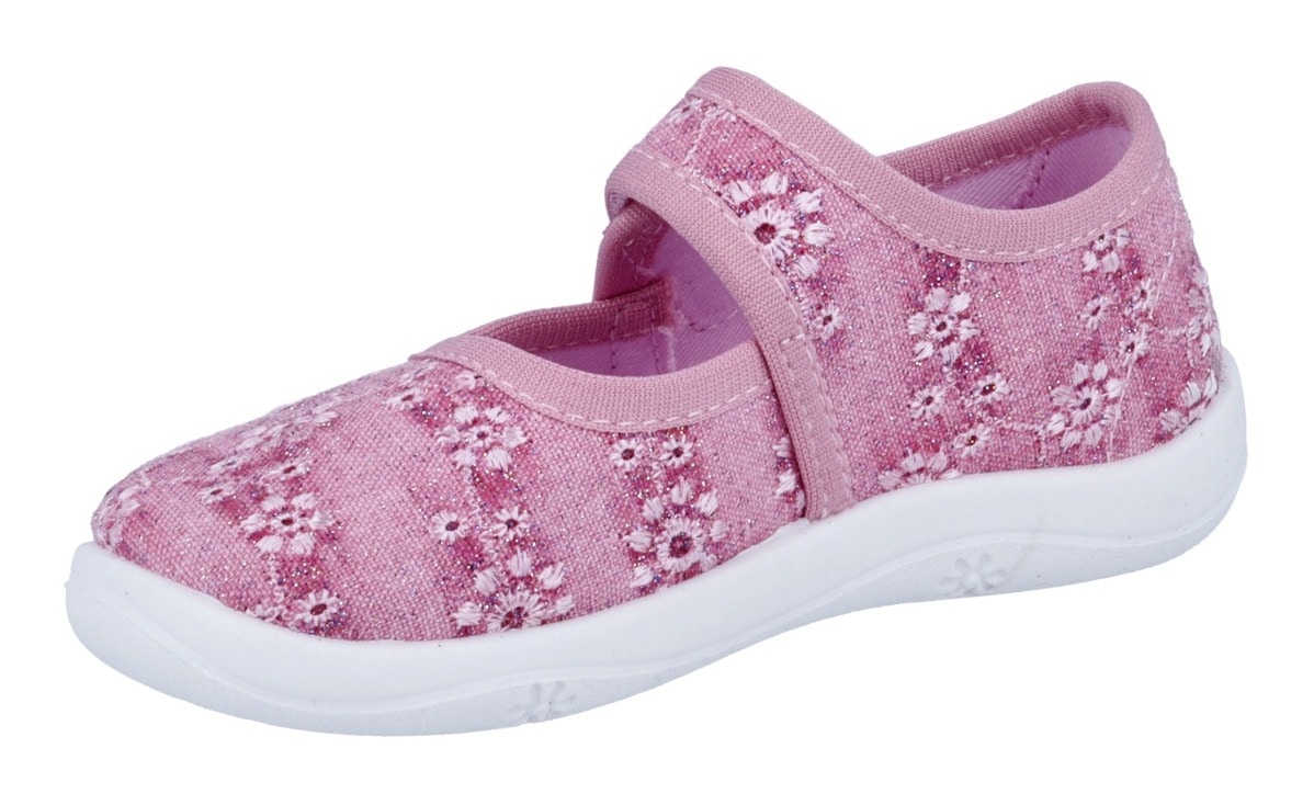 Richter Hausschuh »Mia«  Klettschuh, Kindergartenschuh, mit Label, Grössenschablone zum Download
