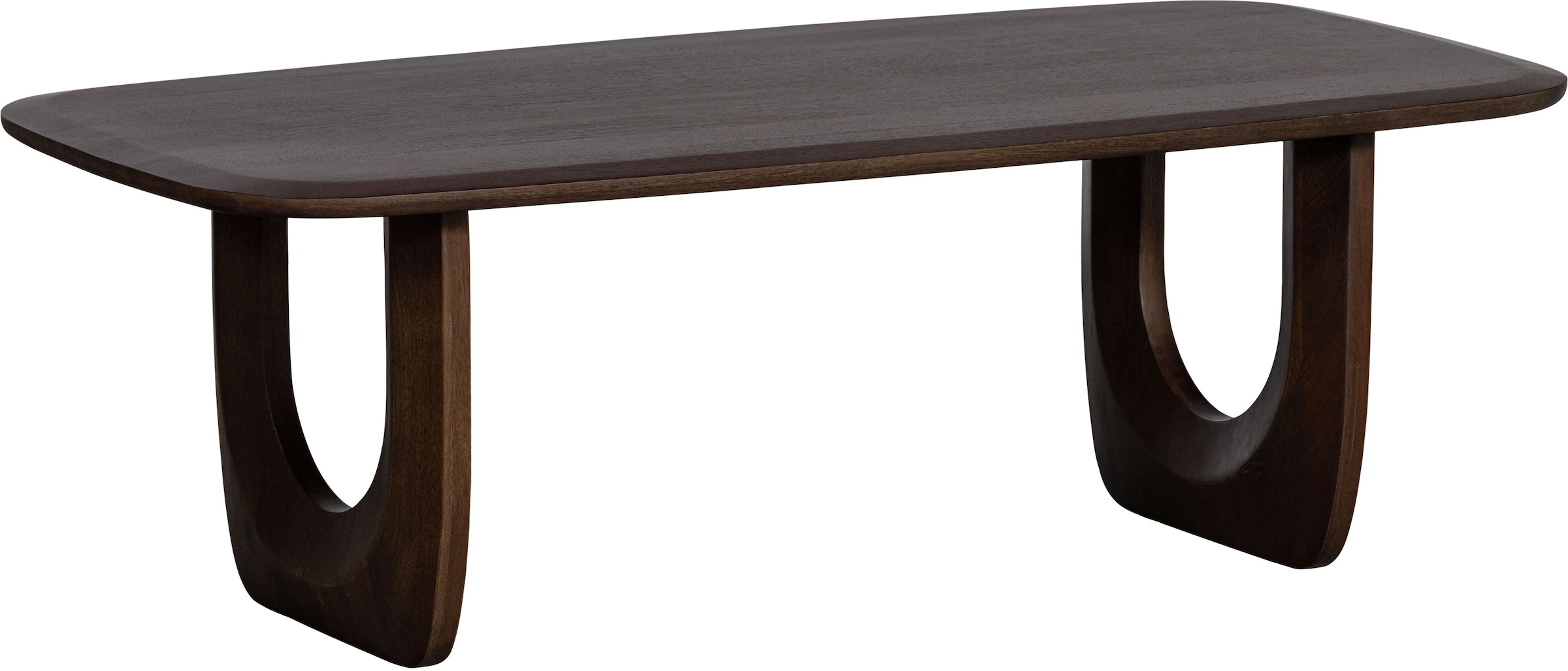 WOOOD Table basse »Frequent Mangoholz mit organisches Untergestell H 40 x B 120 x T 60 cm« capacité 60 kg, bords de table arrondis, facile à monter