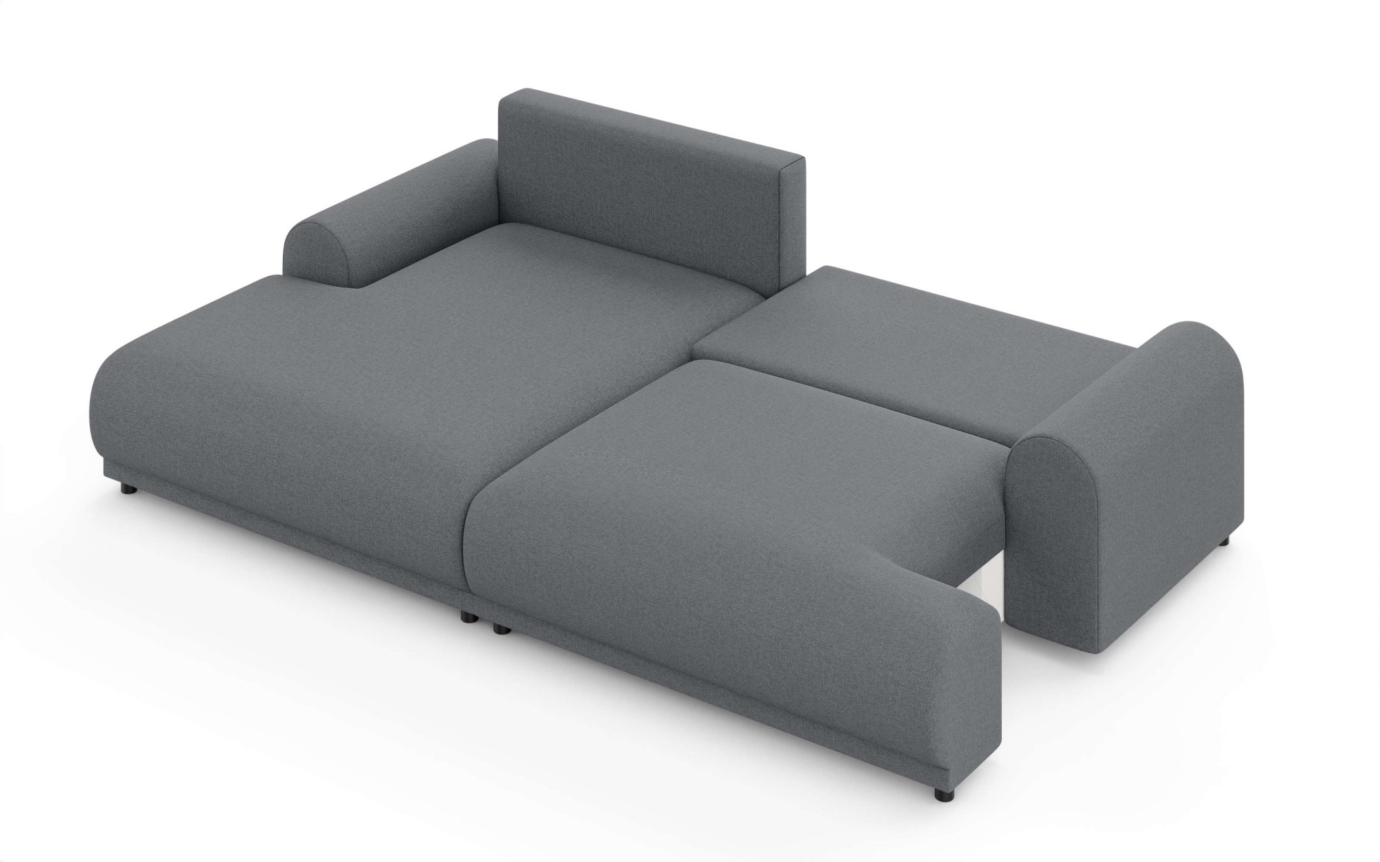 Home affaire Ecksofa »Marsby, mit Bettfunktion und Bettkasten, Masse: B/H/T 242/65/145 cm« L-Form mit Wellenunterfederung, Recamiere links oder rechts bestellbar